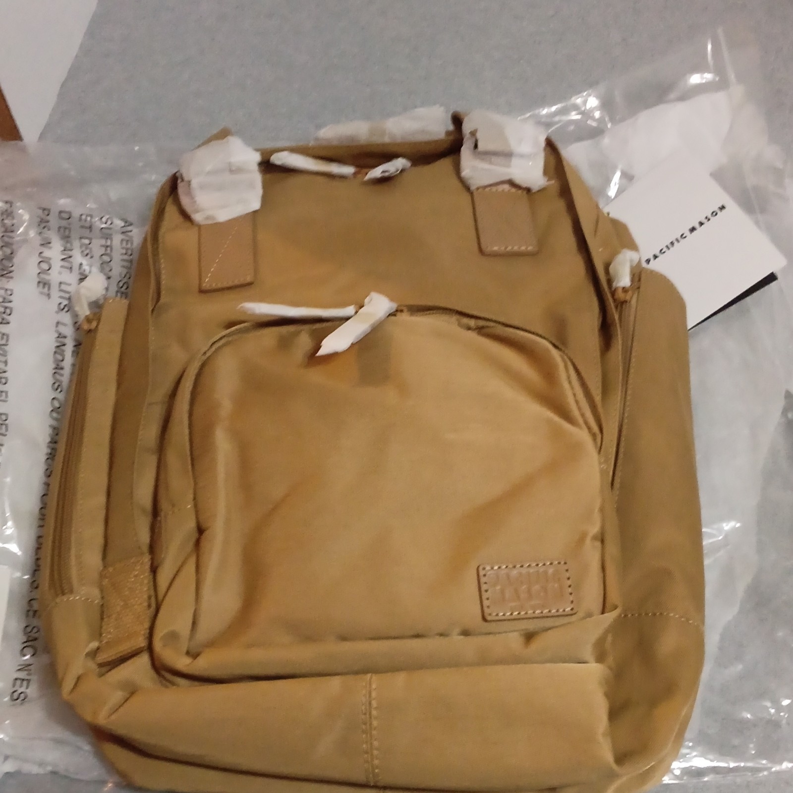 Pacific Mason Caramel Medium Backpack Zip Closure w/ Adjustable Strap Travel