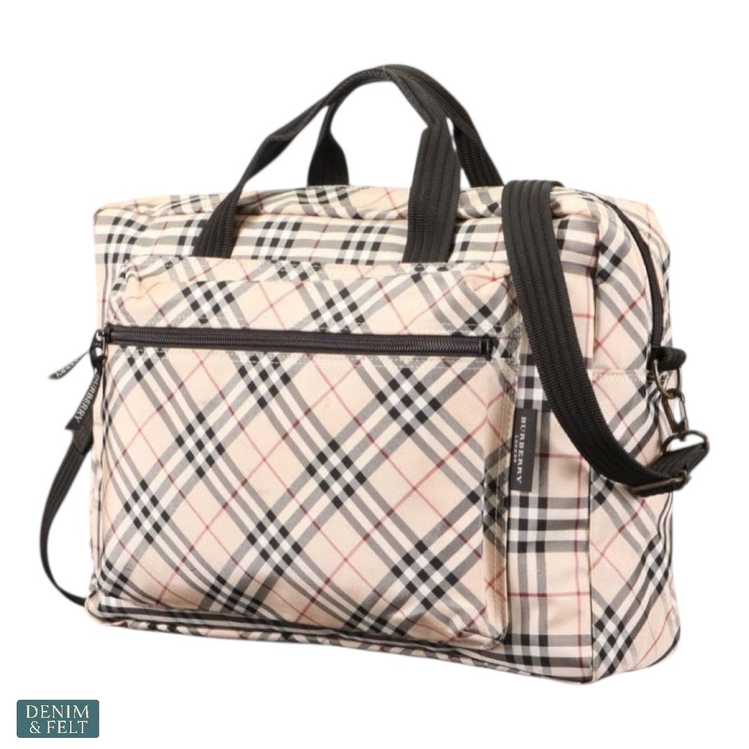 Burberry London Nova Check 3 Way Bag Tote Shoulder Backpack Unisex Travel Work