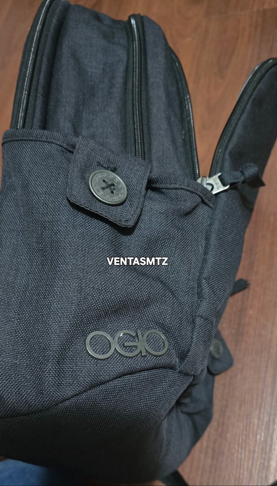 OGIO Ladies Melrose Pack black Backpack zip pockets canvas button accent