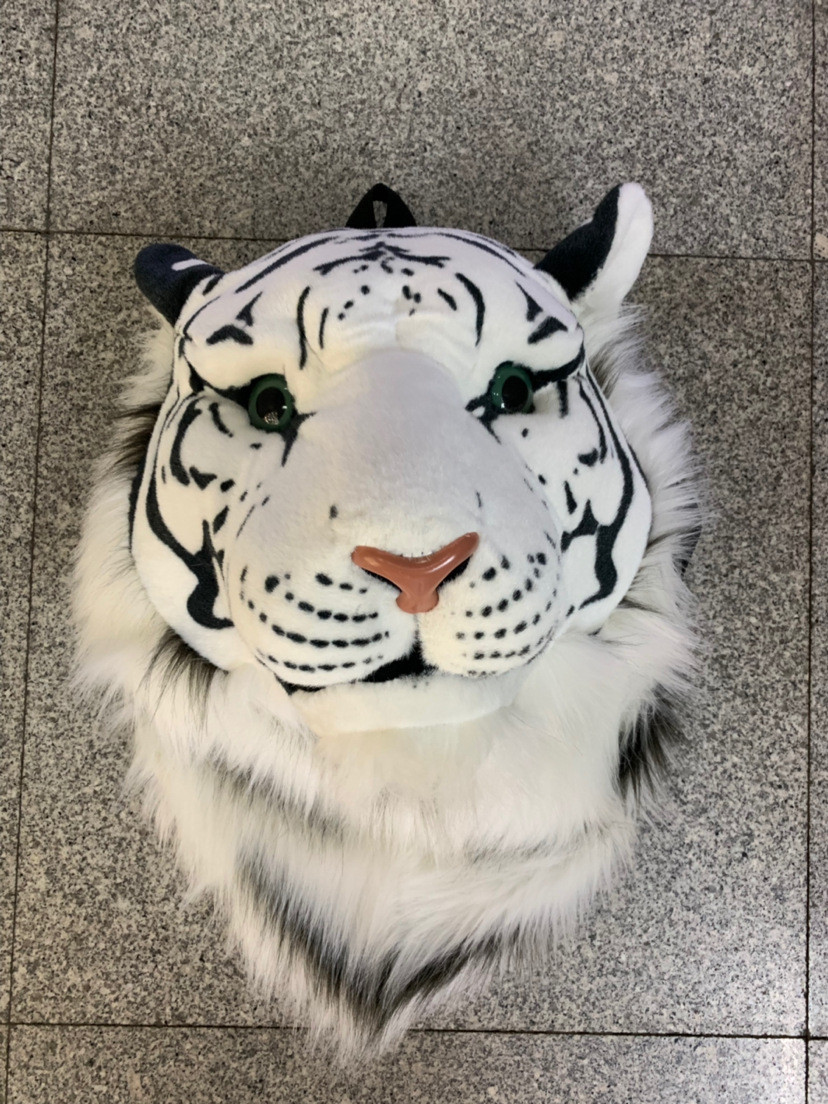 30/60cm Tiger Head Bag tiger backpack plush Doll toy backpack travel party gift