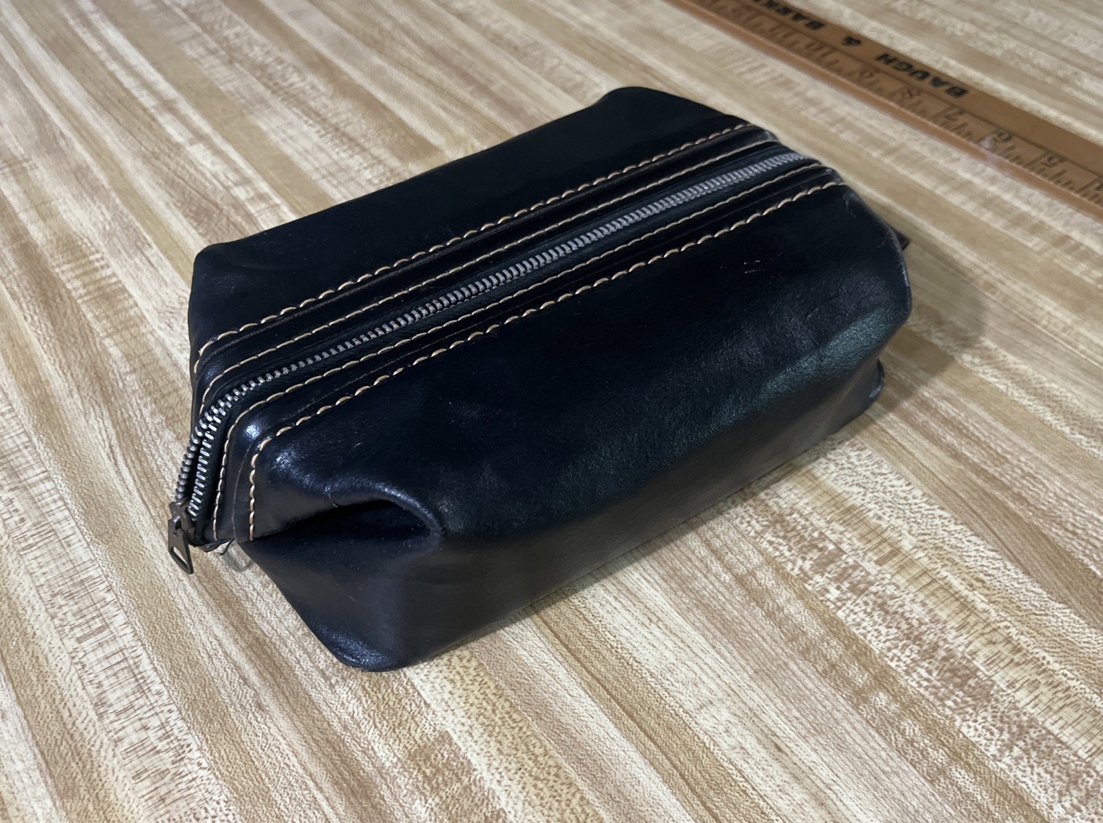 TRUE VINTAGE SWANK SPLIT COWHIDE Mens Attaché Case travel Leather 40s Coop Kit