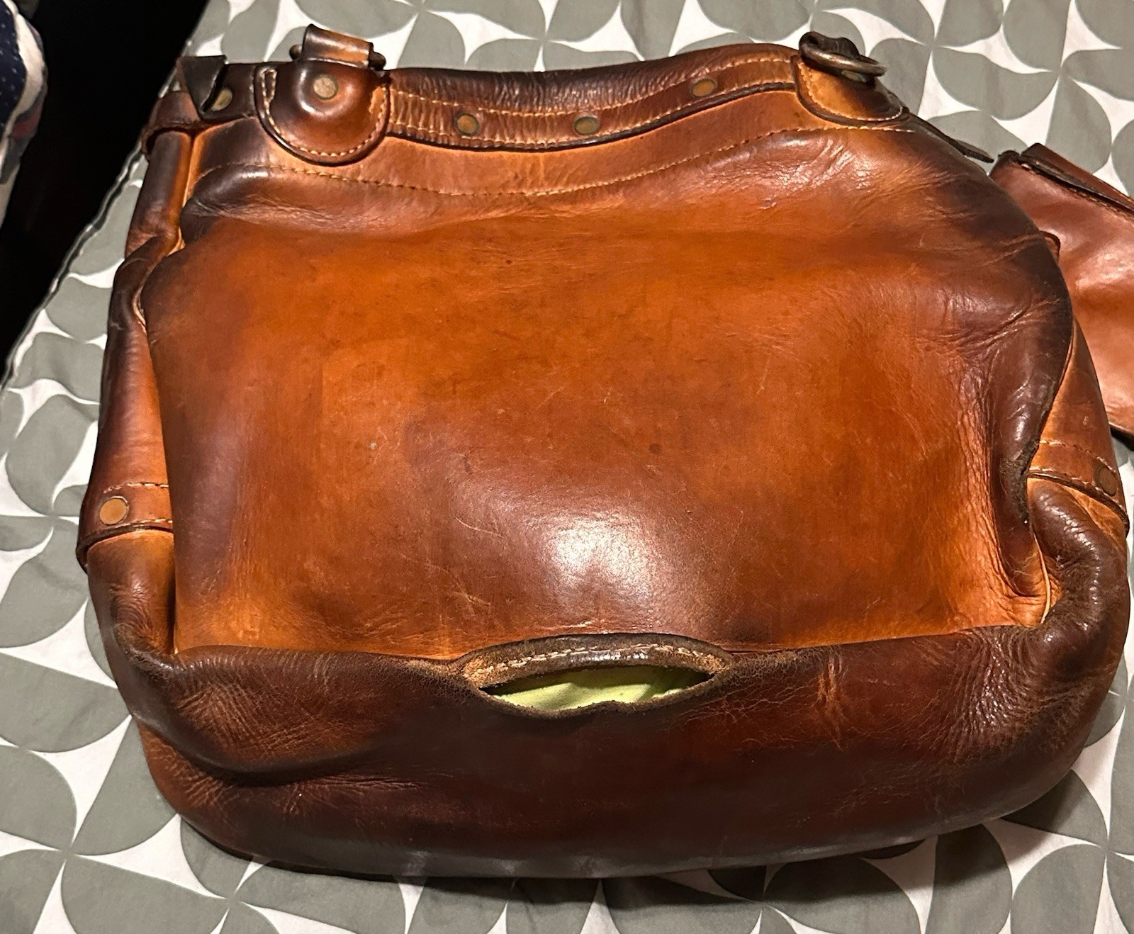 Vintage 1966 Buchheimer Leather US Mail Postal Carrier Satchel Bag No Strap USA