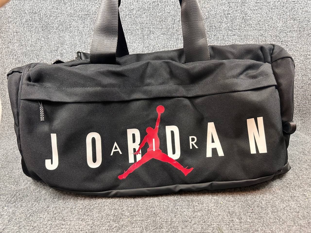 Jordan Jumpman Black Duffle Gym Bag Medium Logo Polyester