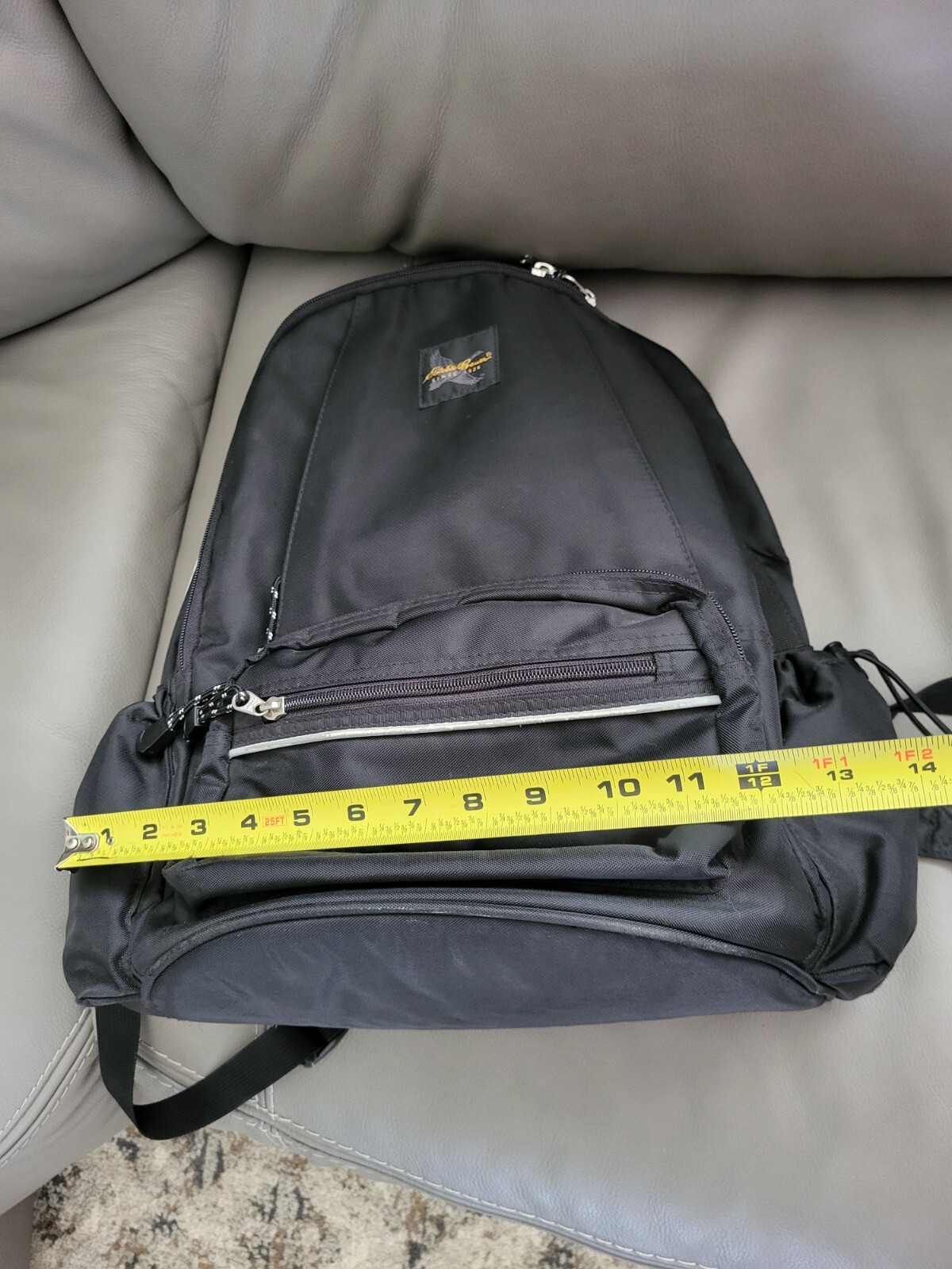 Eddie Bauer Nylon Black Multi Compartment Backpack Gender-Neutral Camping Travel