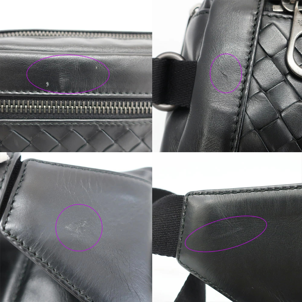 Bottega Veneta Fanny Pack Intrecciato Black Leather B06739595V