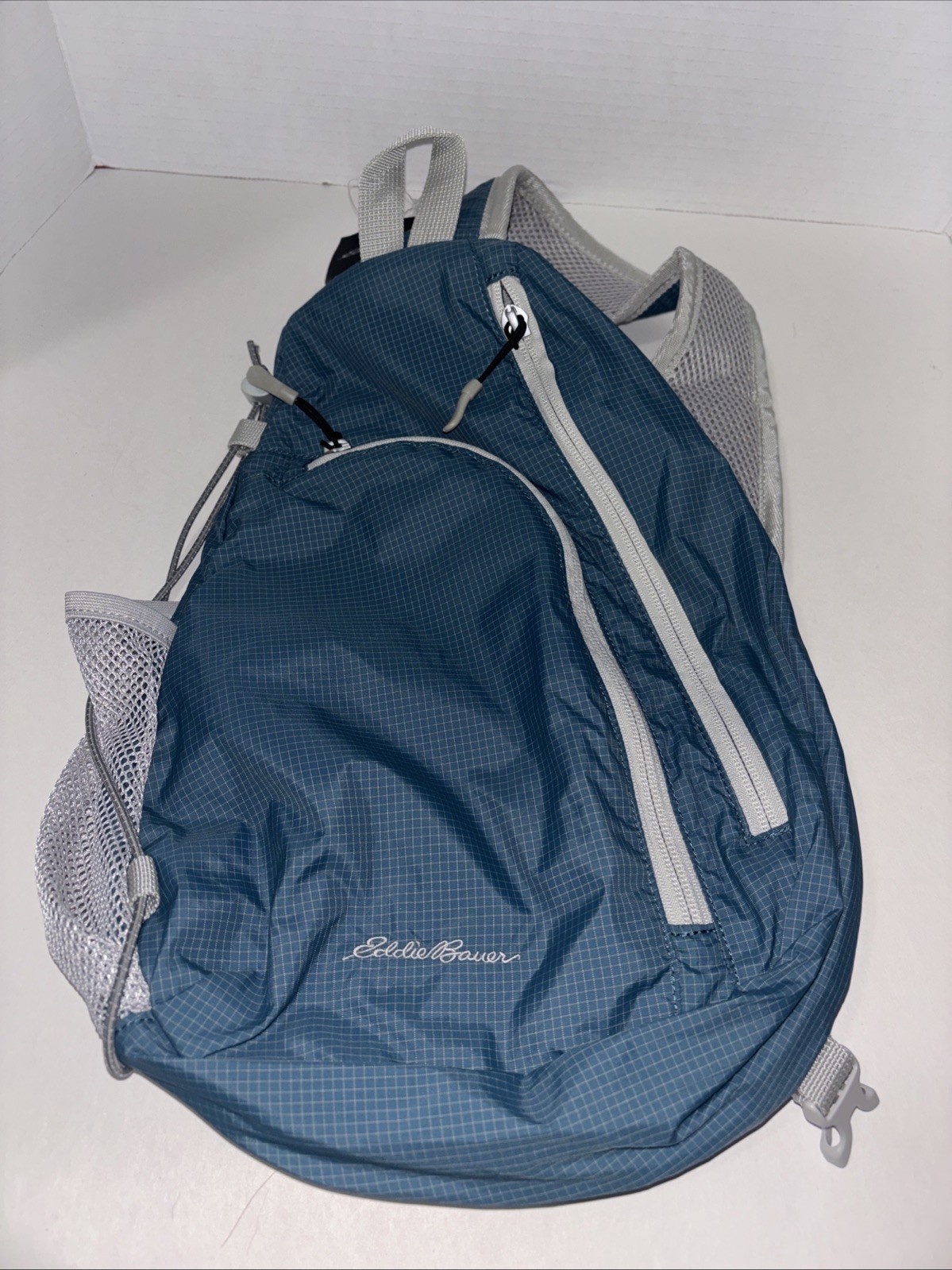 NWT Eddie Bauer RipStop Shoulder Sling Pack Teal Blue Switchable Sides NEW