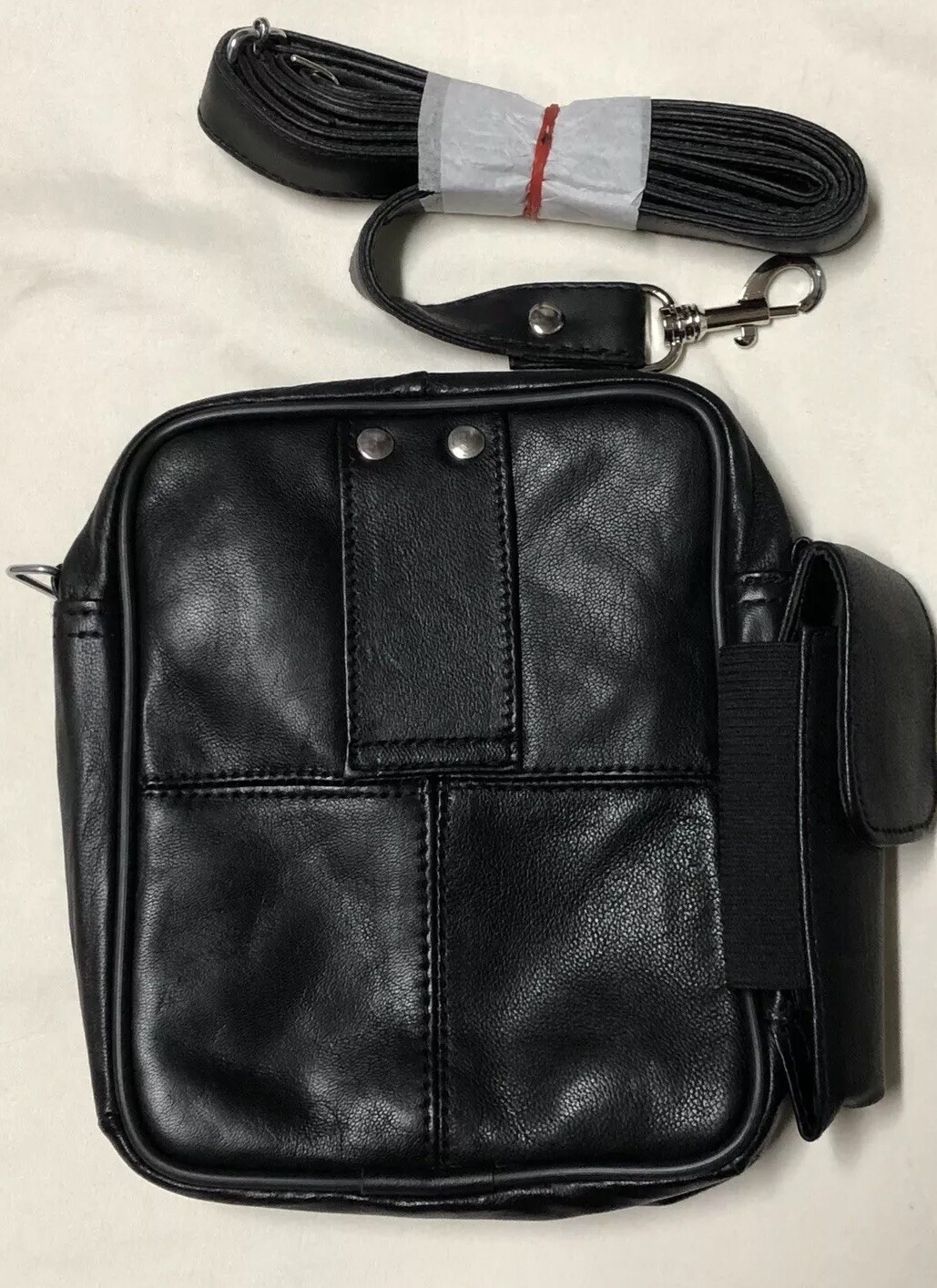 US STOCK Men Crossbody Bags Small Casual Hand Bag PU Leather Male Shoulder Bags