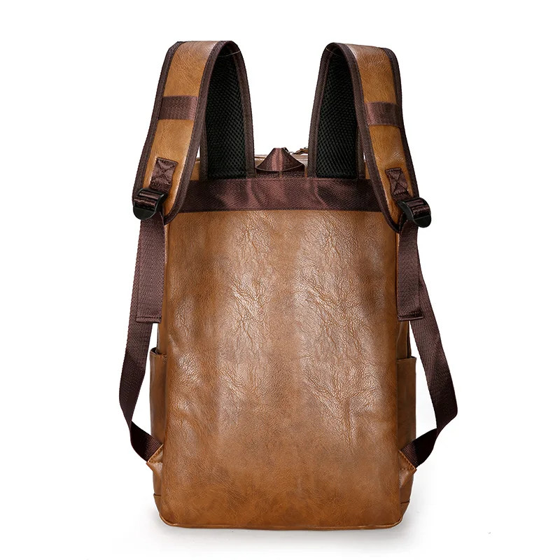 Men Backpack PU Leather Backpack Large Laptop Backpacks Men’s Mochilas Backpack