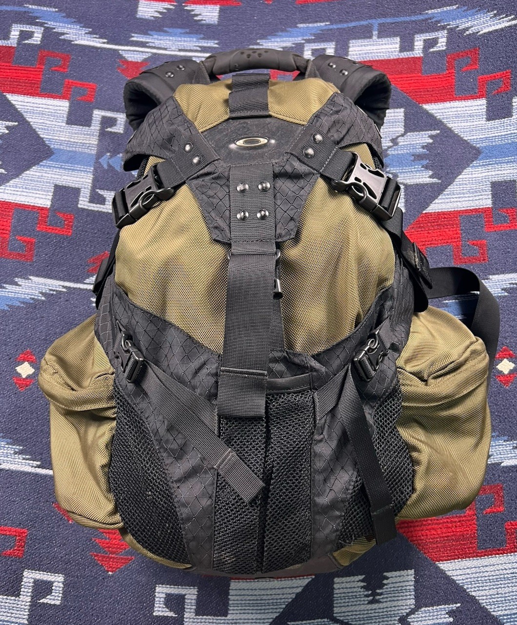 Vtg Oakley Icon Backpack Tactical 90s Y2K USA Software Carry On Olive 2.0 3.0