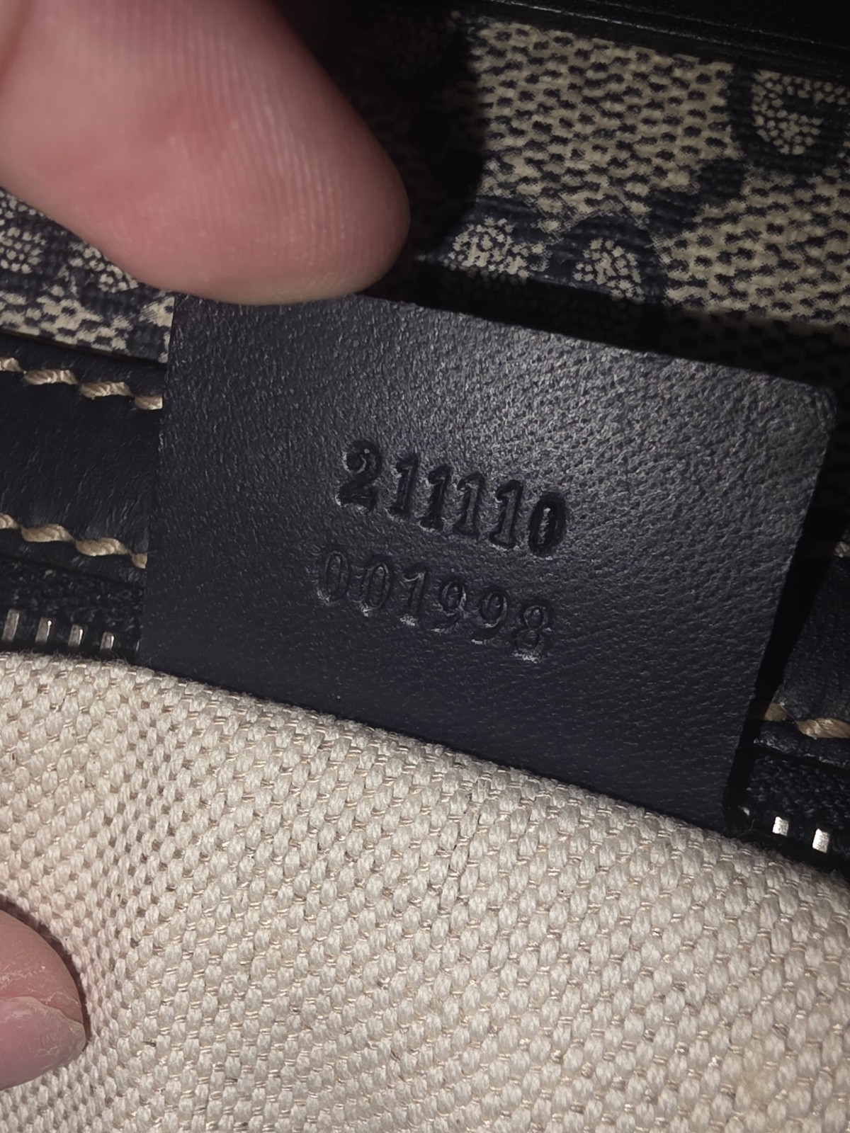 Auth Gucci GG Imprime PVC Leather Black Belt Bag