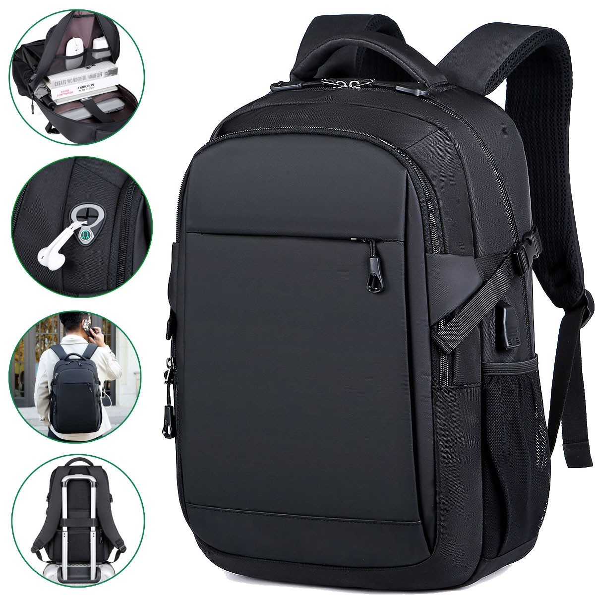 Men Women Backpack Travel Rucksack School Laptop Bag W/ USB Charging Port