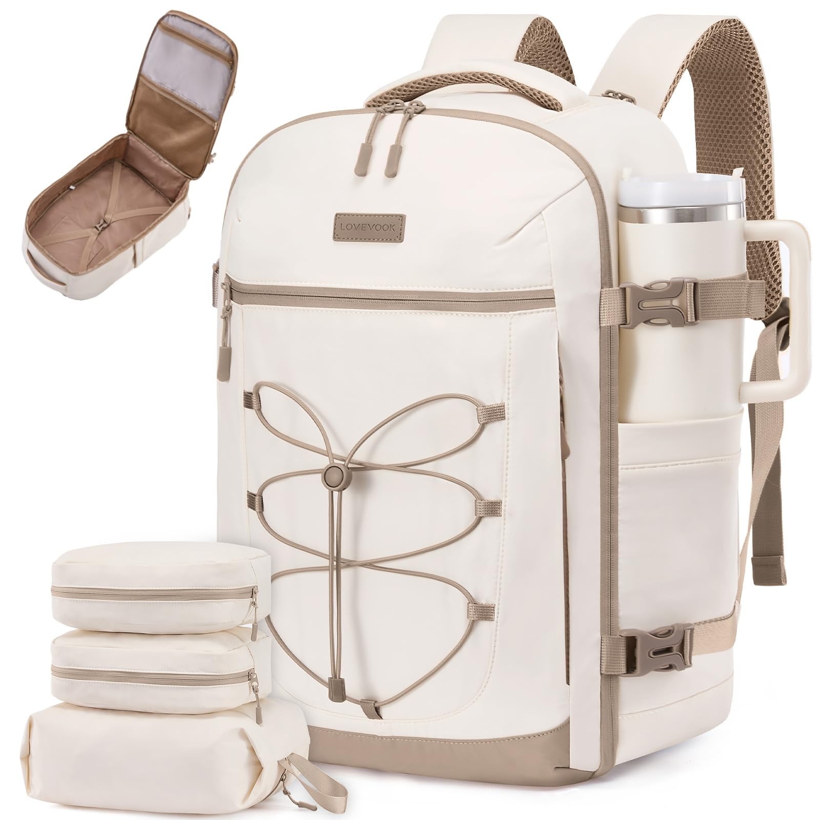 LOVEVOOK Travel Backpack,40L Carry On Backpack Large Fits 17.3″ Laptop,TSA Pe…
