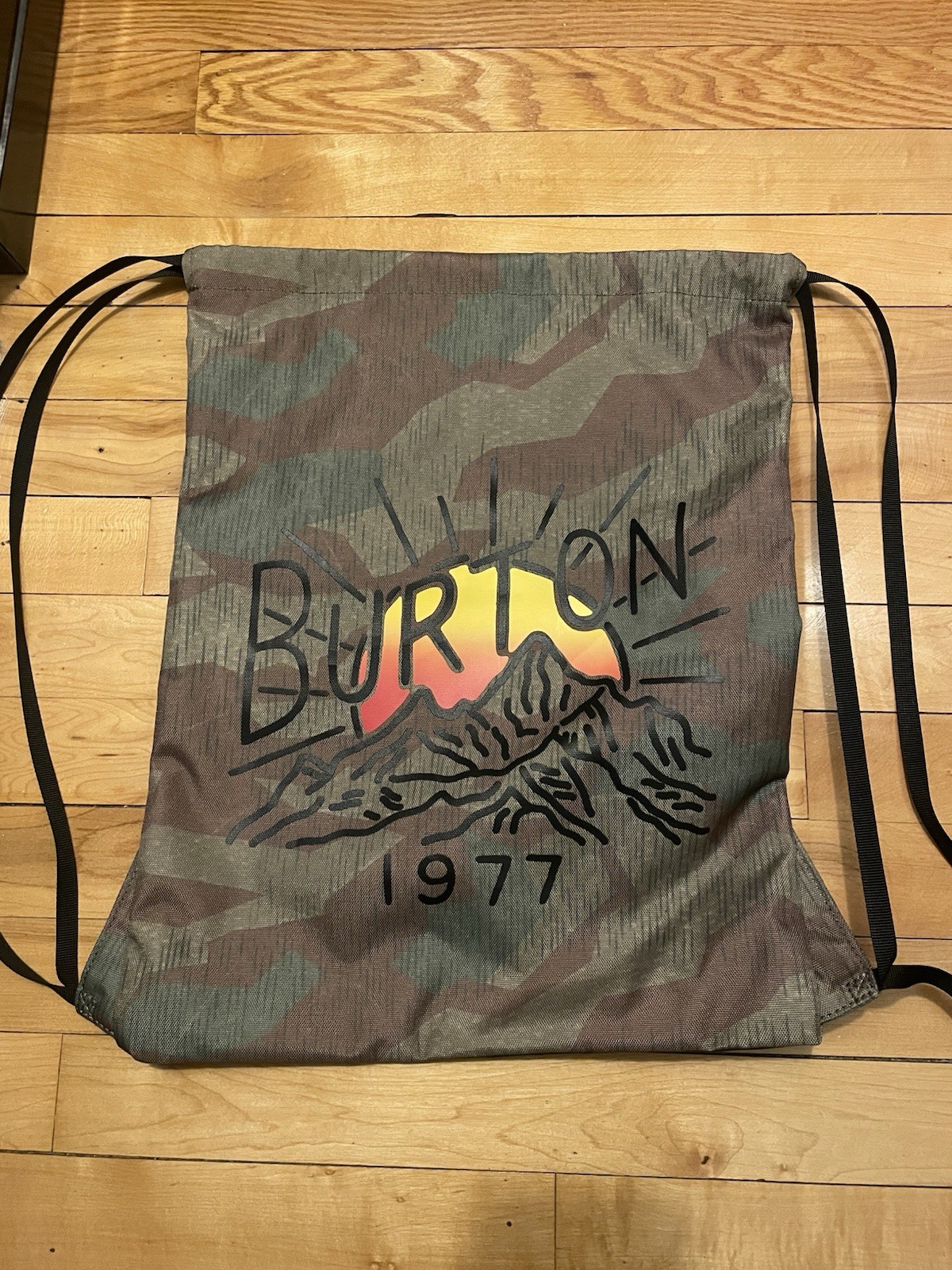 Burton Camo Drawstring Bag