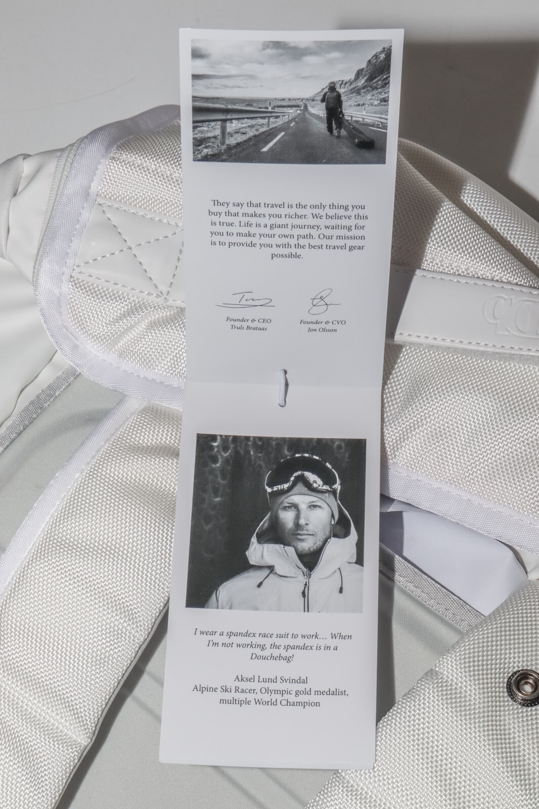 Douchebag The Carryall Duffle Backpack 65L Pure White 166A02