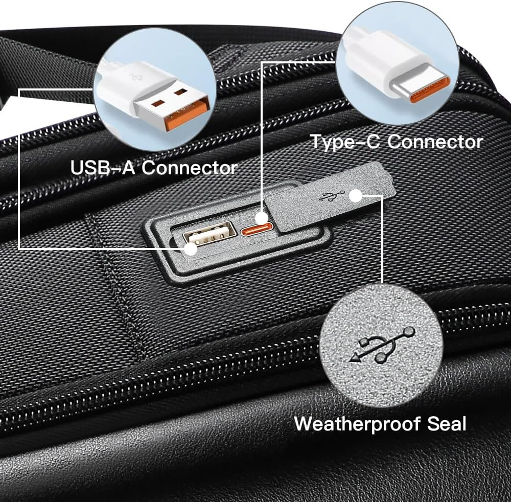 Lightweight 15.6″ Laptop Backpack for Men – USB Charging & Anti-Theft Design