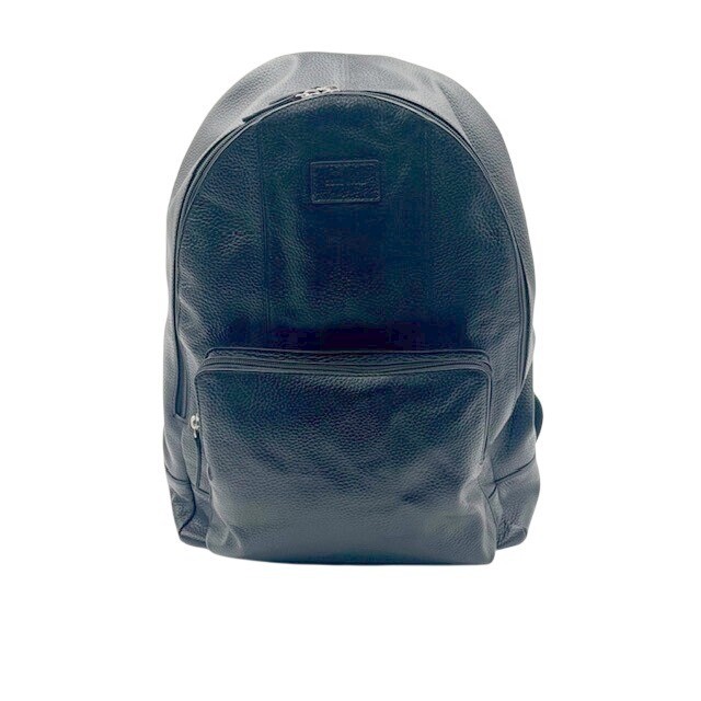 Cole Haan Black Pebble Grain Leather Backpack Mens Commuter Travel Bag Luxury