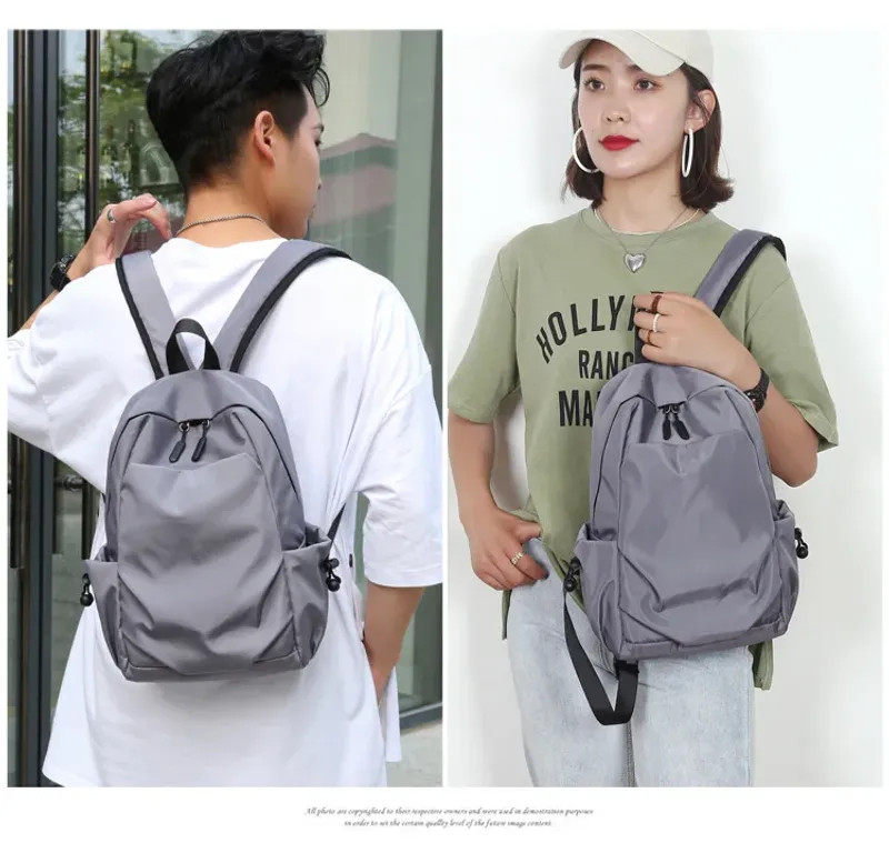 Mini Men’s Backpack Fashion Small Black Shoulder School Bag for Man Canvas