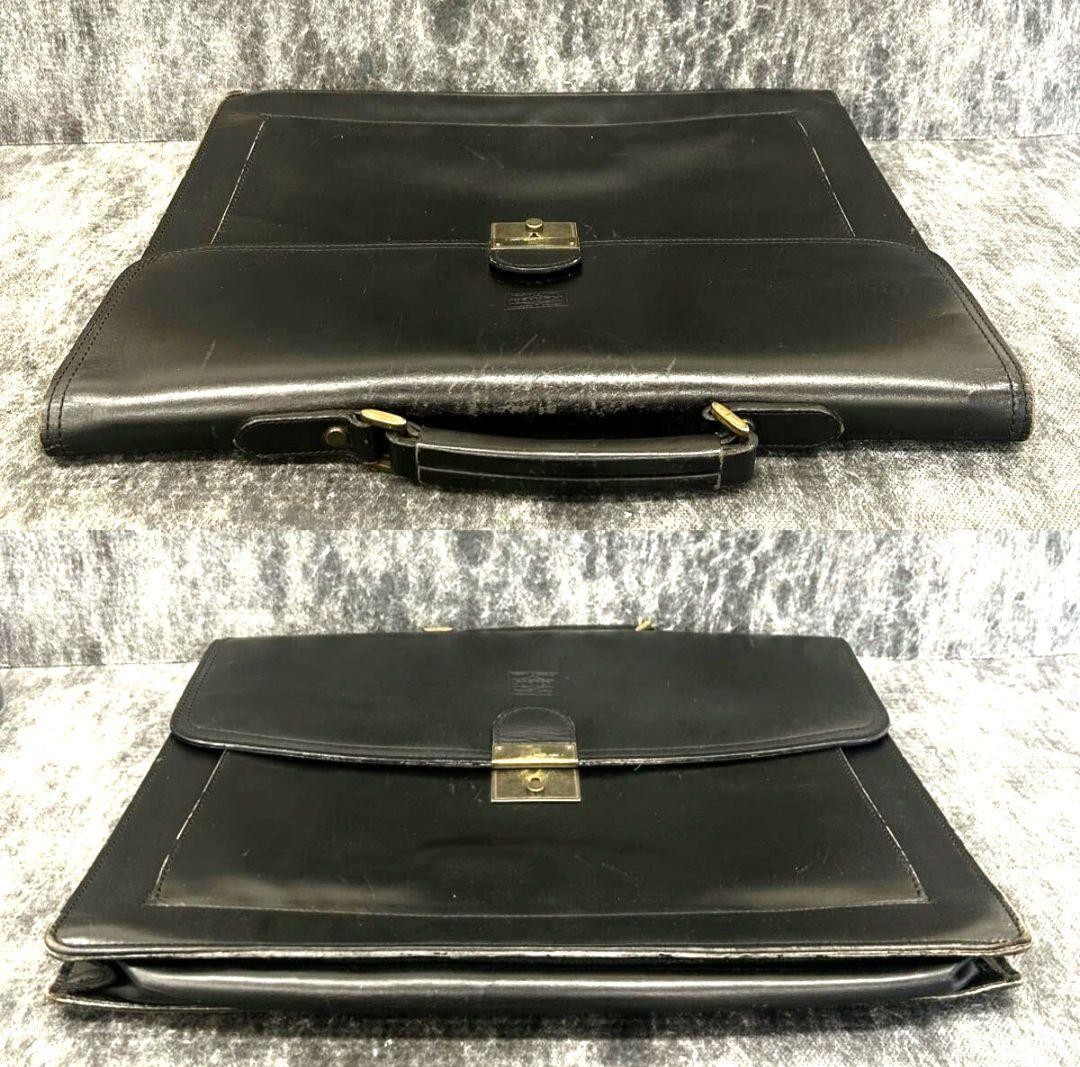Authentic PORTER Yoshida Leather Business Bag 41cm Slim Black Men’s Work Bag