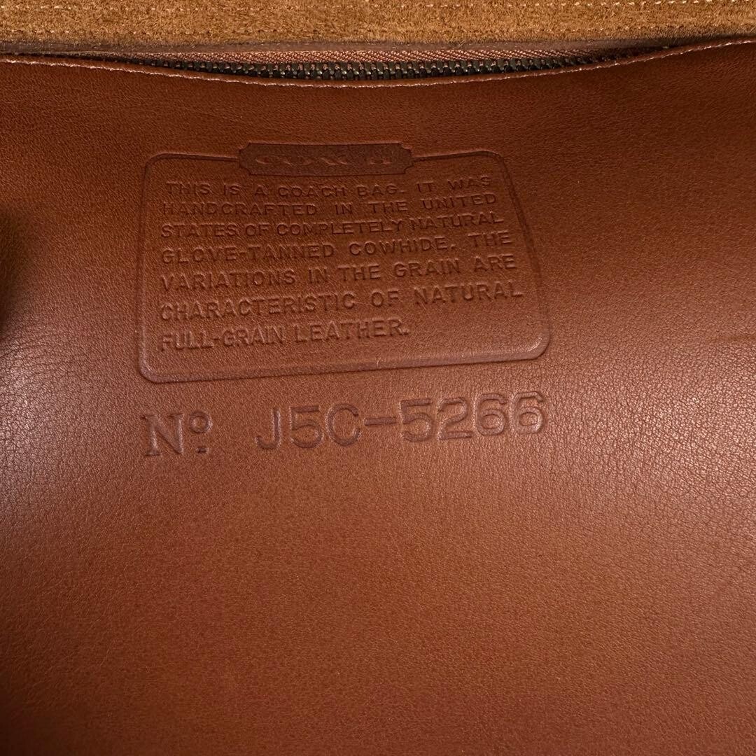 COACH 5226 Leather Briefcase Messenger Bag Flap Turn Lock Brown Auth From JAPAN