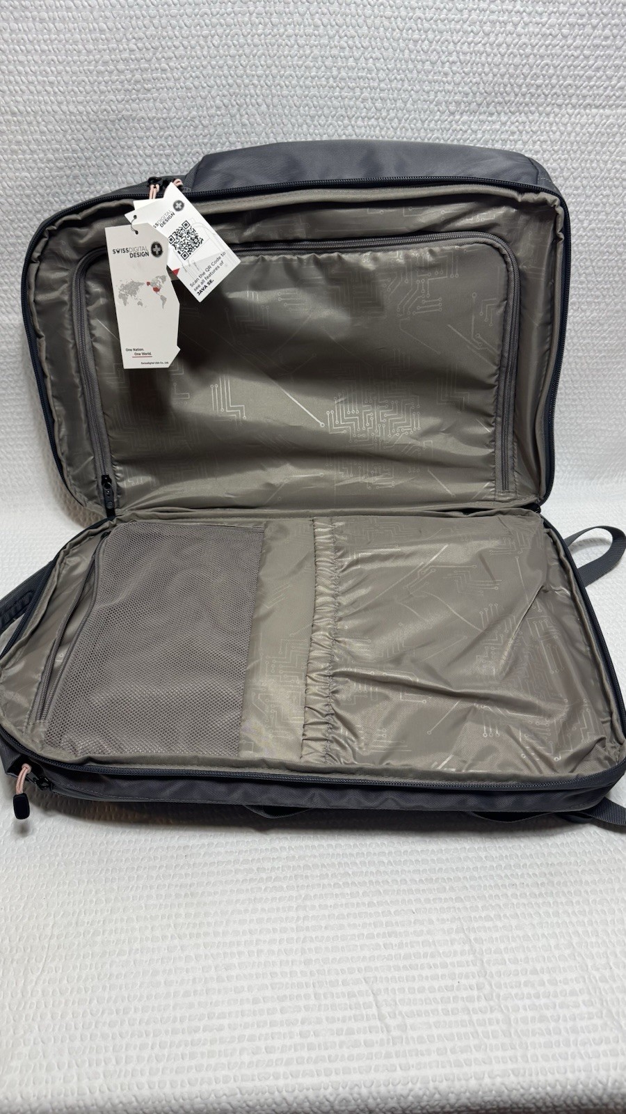 Swissdigital Design Java SE Multi-functional 2-In-1 Travel Backpack/Suitcase