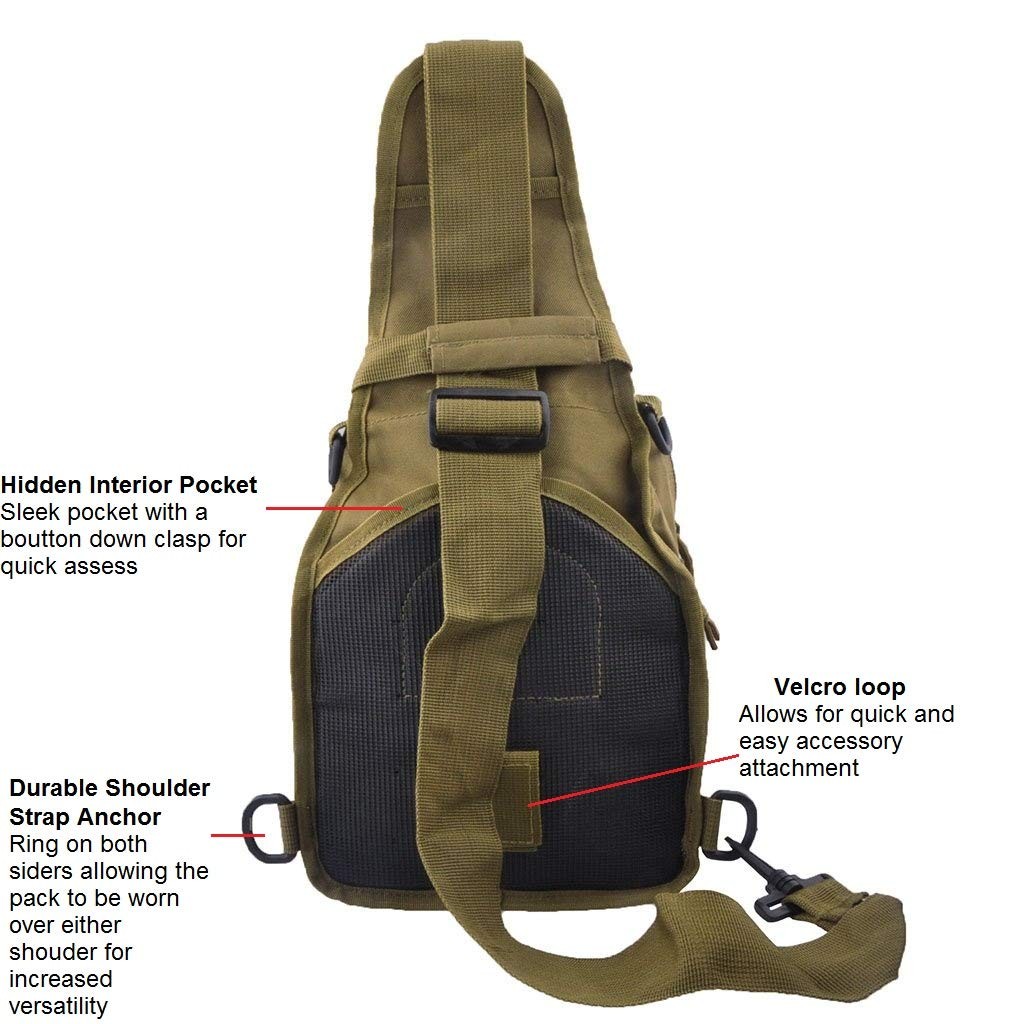 Outdoor Tactical Bag Backpack, Military Sport Bag Pack Sling Shoulder Backpac…
