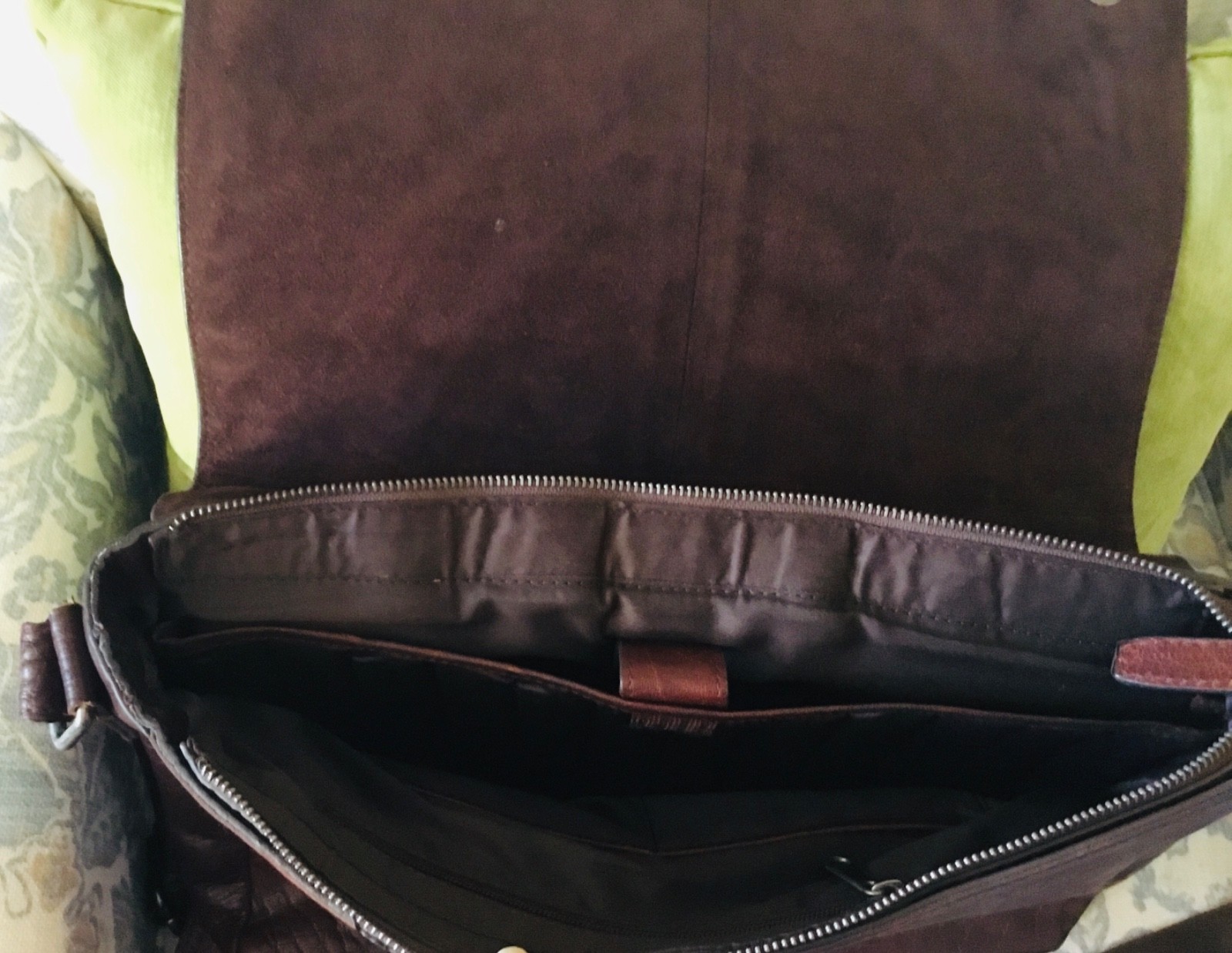 Leather Messenger Bag 15 inch. Brand not available.