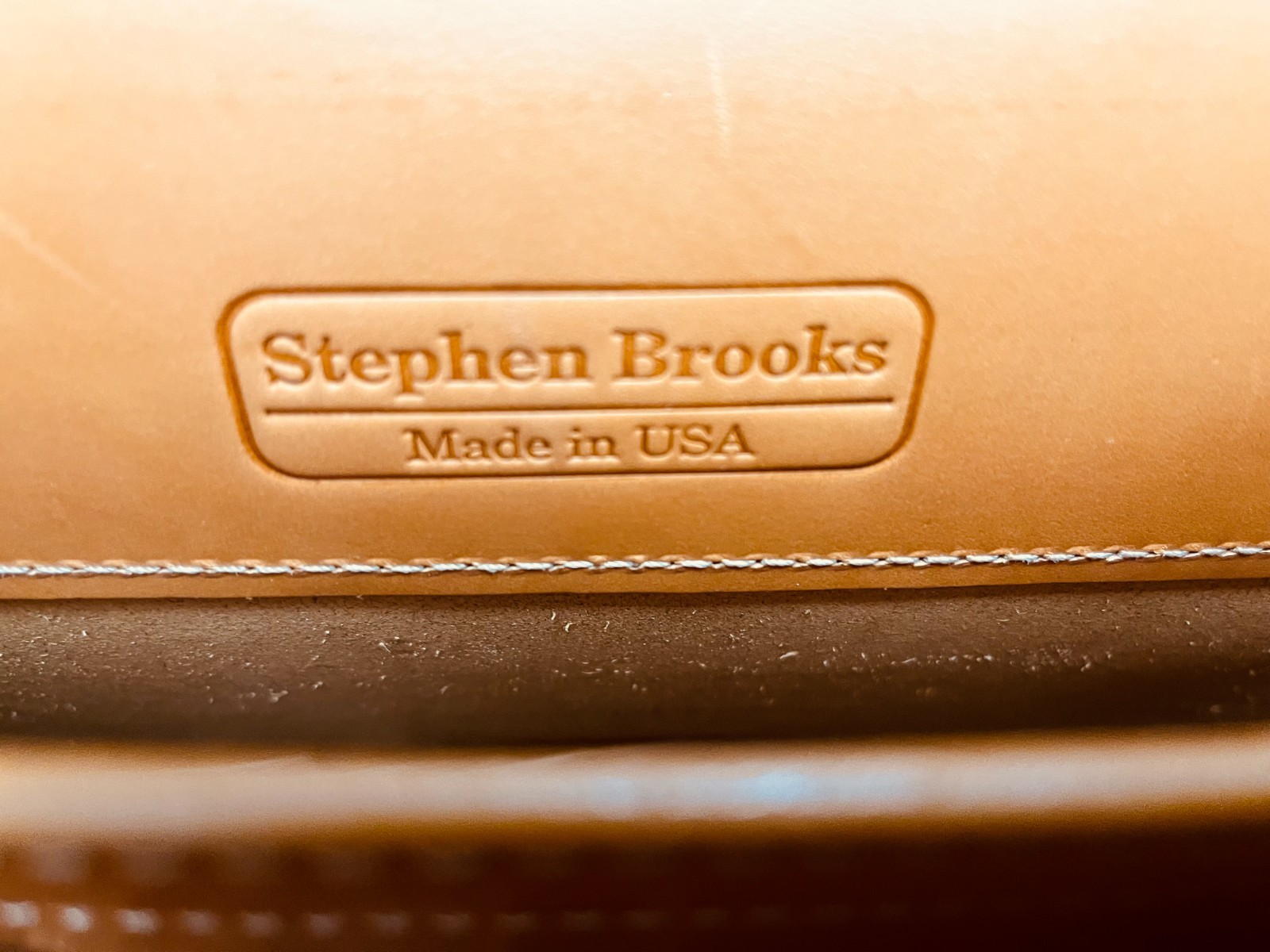 STEPHEN BROOKS English Tan Bridle Leather Briefcase / Portfolio / Satchel – USA