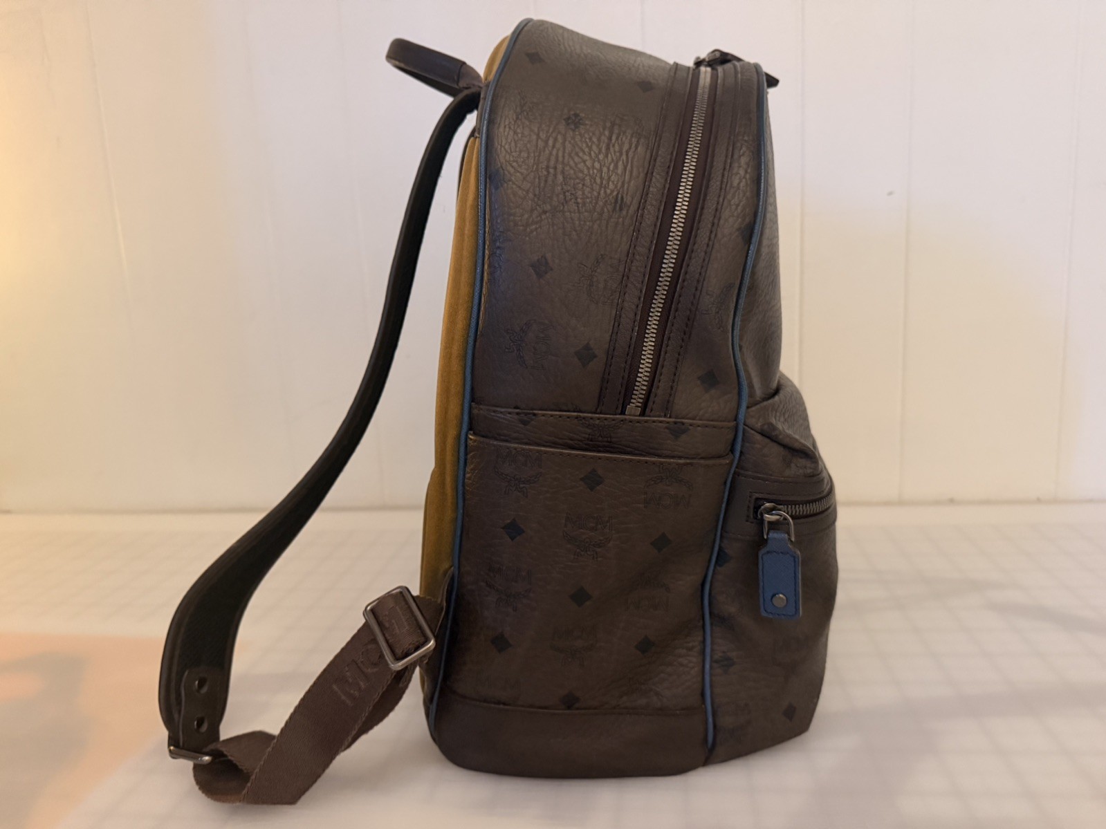 RARE MCM Backpack Embossed Chocolate Brown No Flaws Limited 100% Authentic ￼
