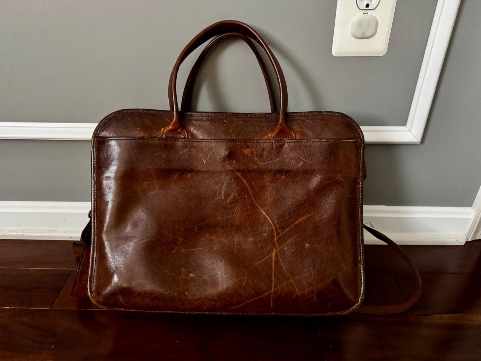 Moore & Giles Miller Standard Attaché Titan Milled Brown Leather Men’s Briefcase