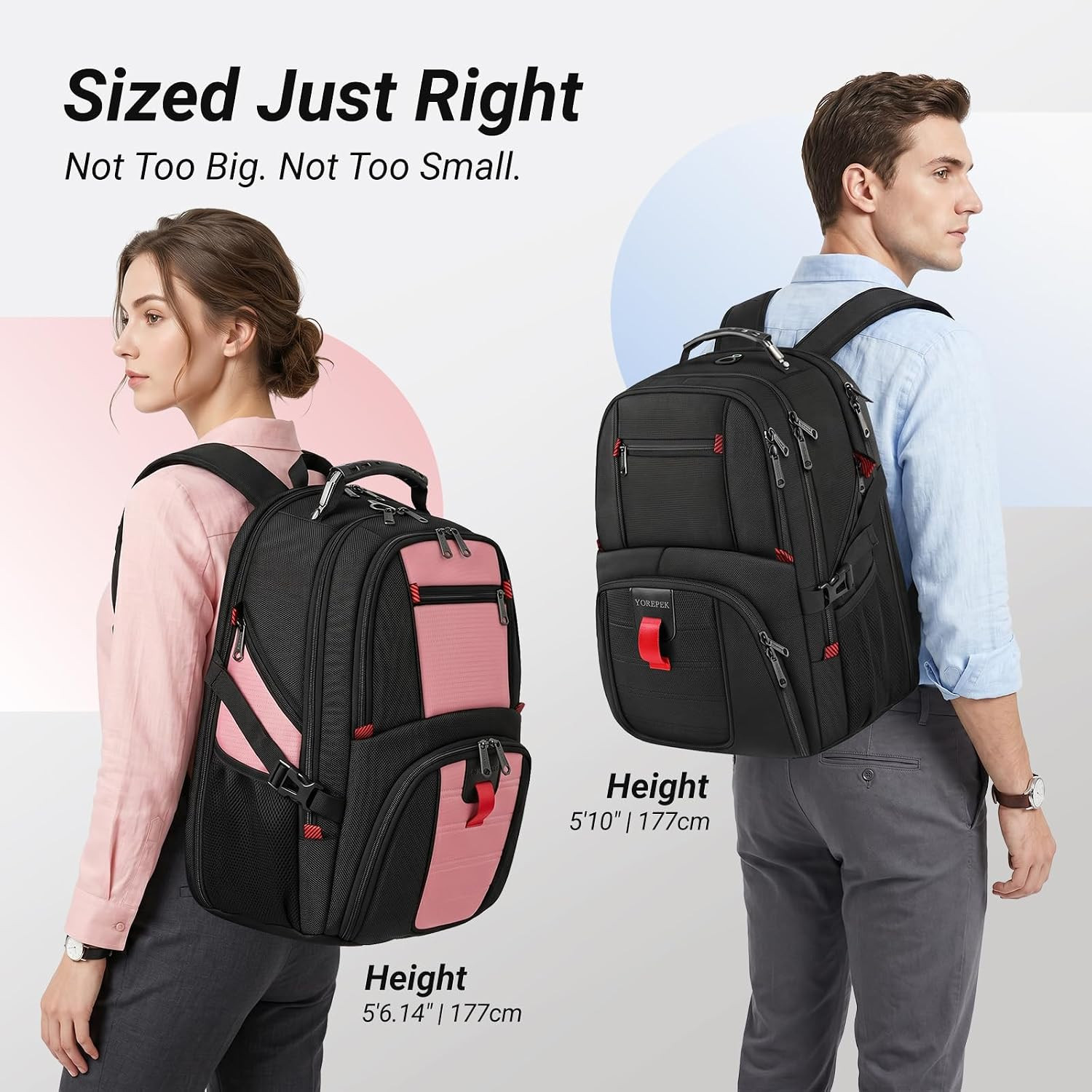 Large Laptop Backpack for Men, Heavy Duty Travel Backpack Carry on Flight Approv