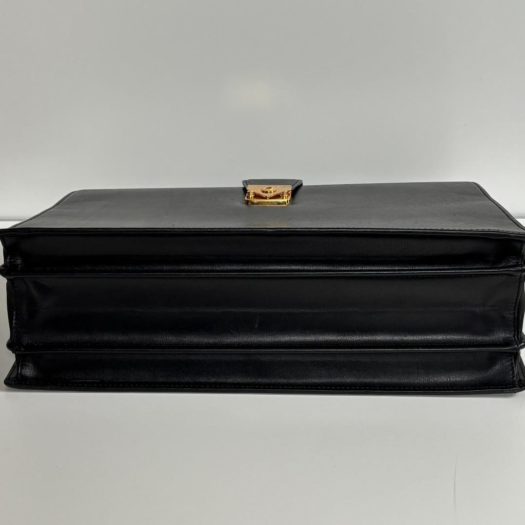 Authentic Yoshida Kaban PORTER Dulles Leather Bag Black 46.5cm x 34cm x 15cm Dam