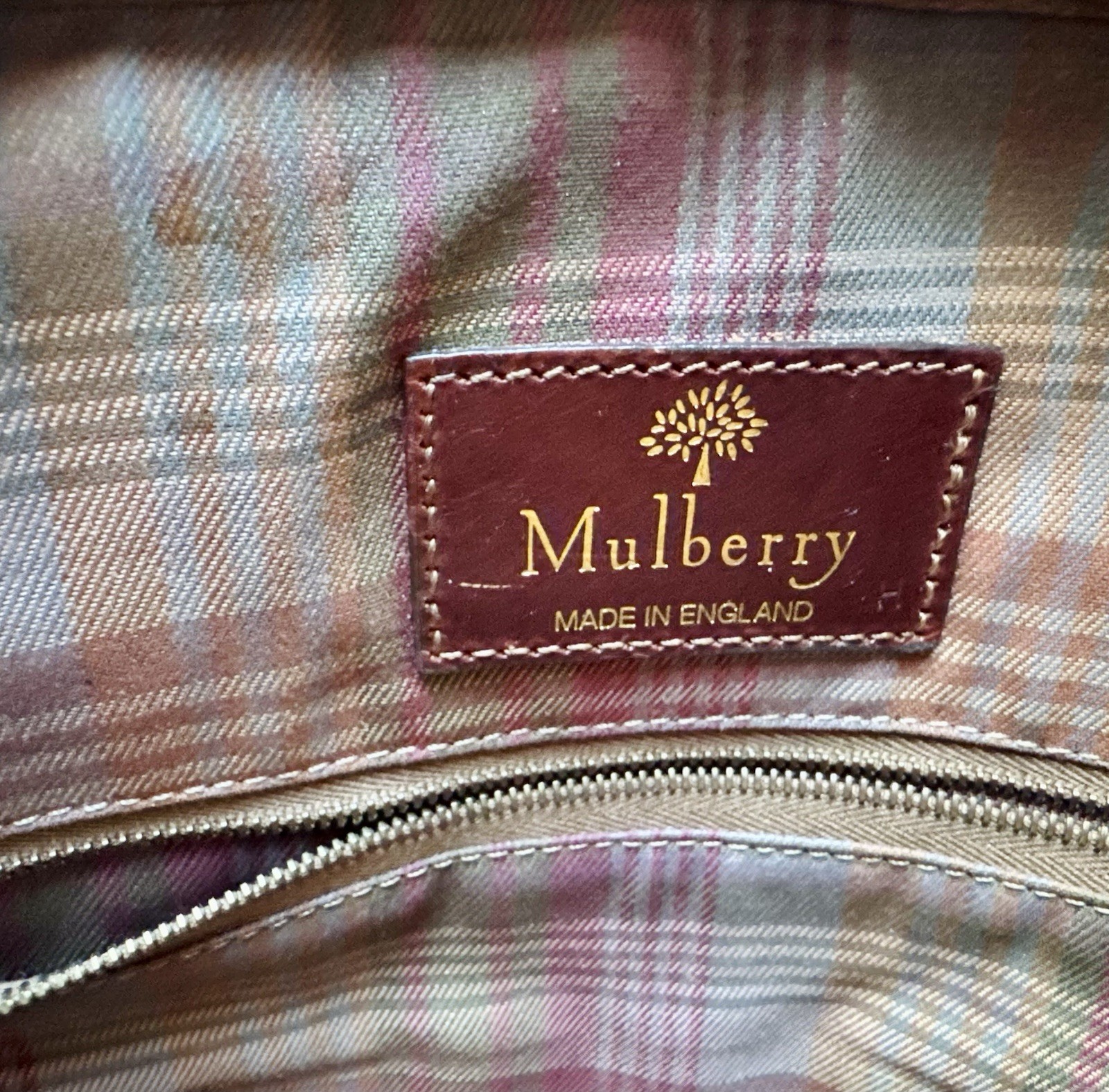 Mulberry Large Scotchgrain & Leather Mens Unisex Crossbody Satchel Messenger Bag