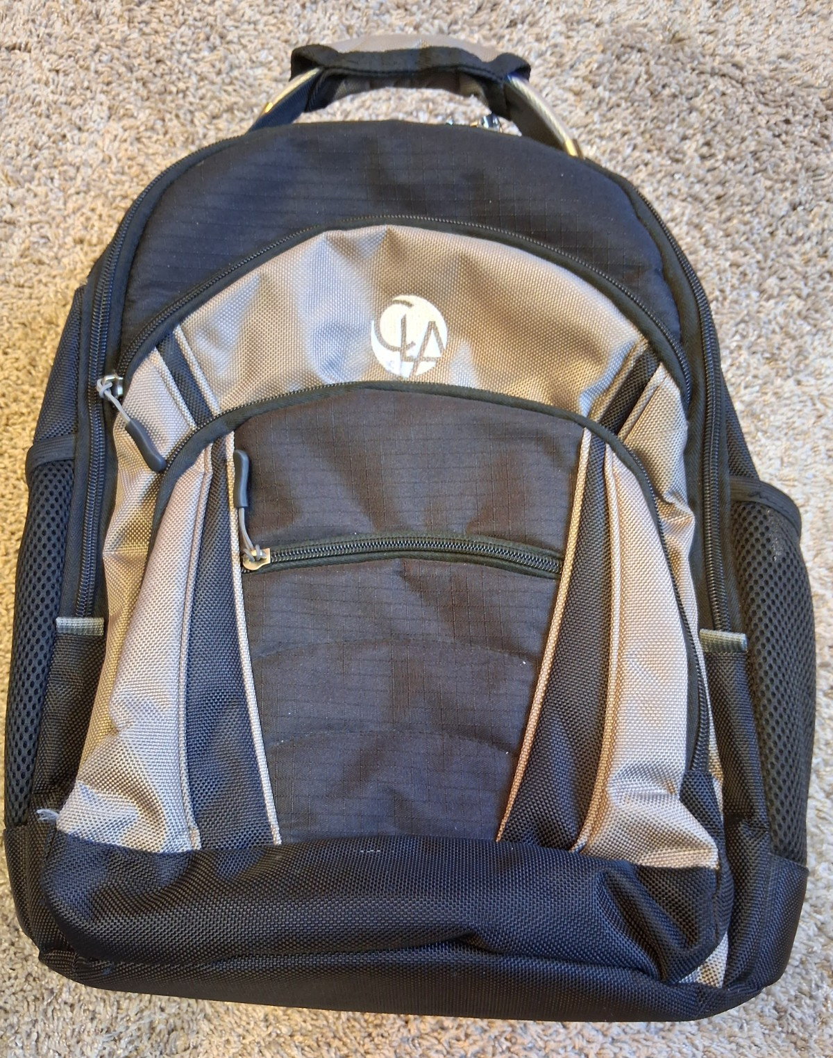 CLA 17″ Backpack Bookbag Cable Handle Laptop Sleeve Padded Multi-Pockets Black