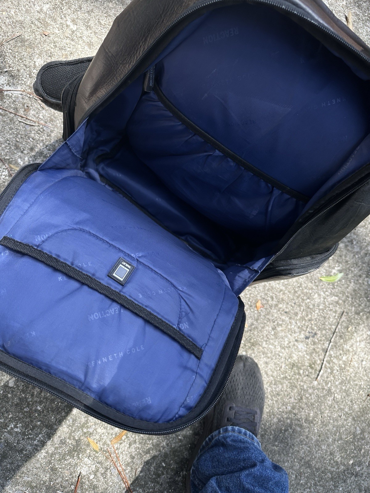 kenneth cole reaction All Black Leather backpack