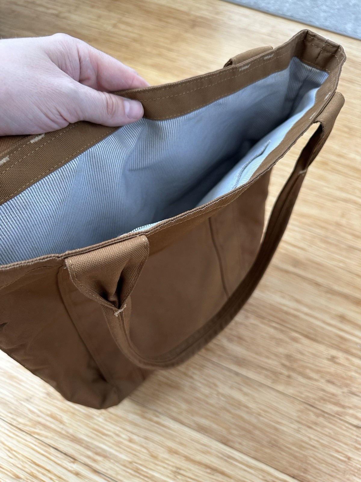 Carhartt Essentials Vertical Open Tote Bag Brown Size 18L Canvas Legacy Series