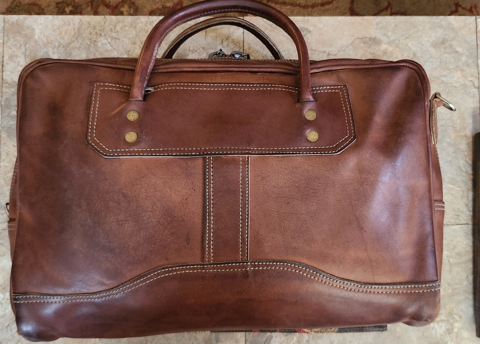 Duluth Pack Brown Leather Computer Briefcase, Retail: $535
