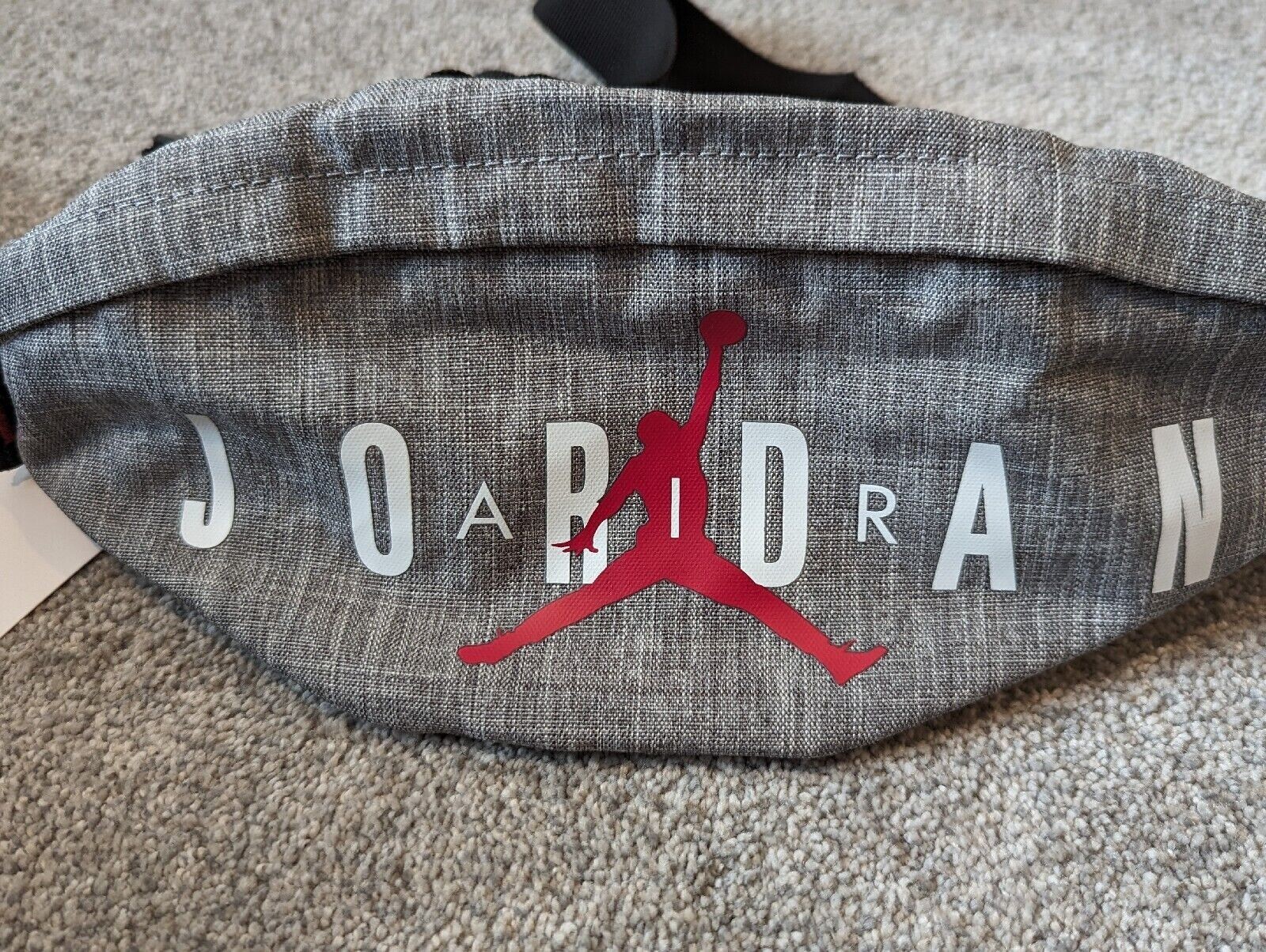 Nike Air Jordan AJ Jumpman Basketball Gray Fanny Pack Waist Belt Crossbody Bag