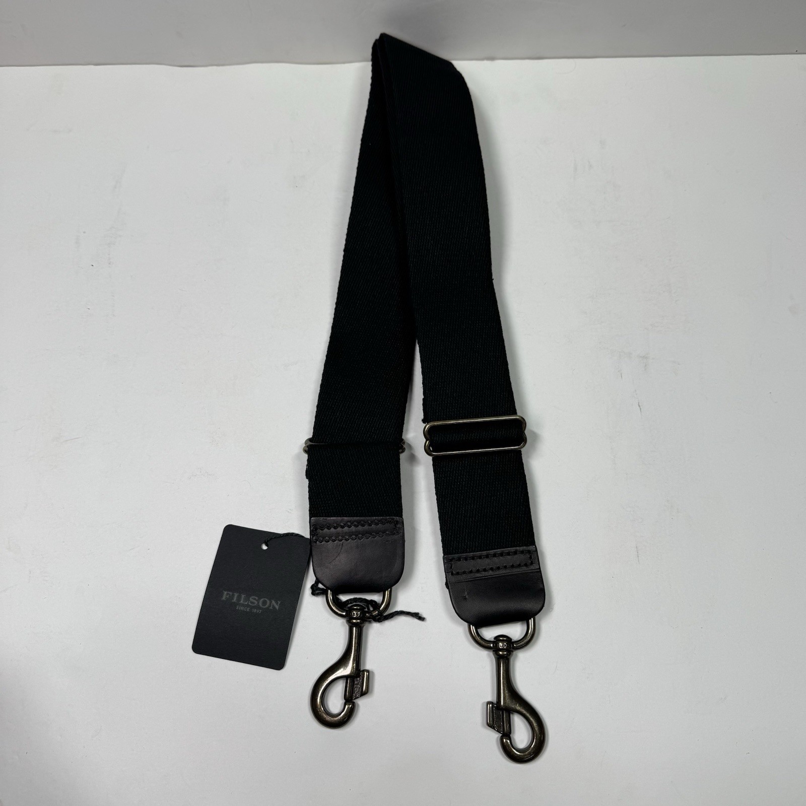 Filson 24 / 48 Hour Webbing Strap 20166784 MADE IN USA Shoulder Black Brass CC