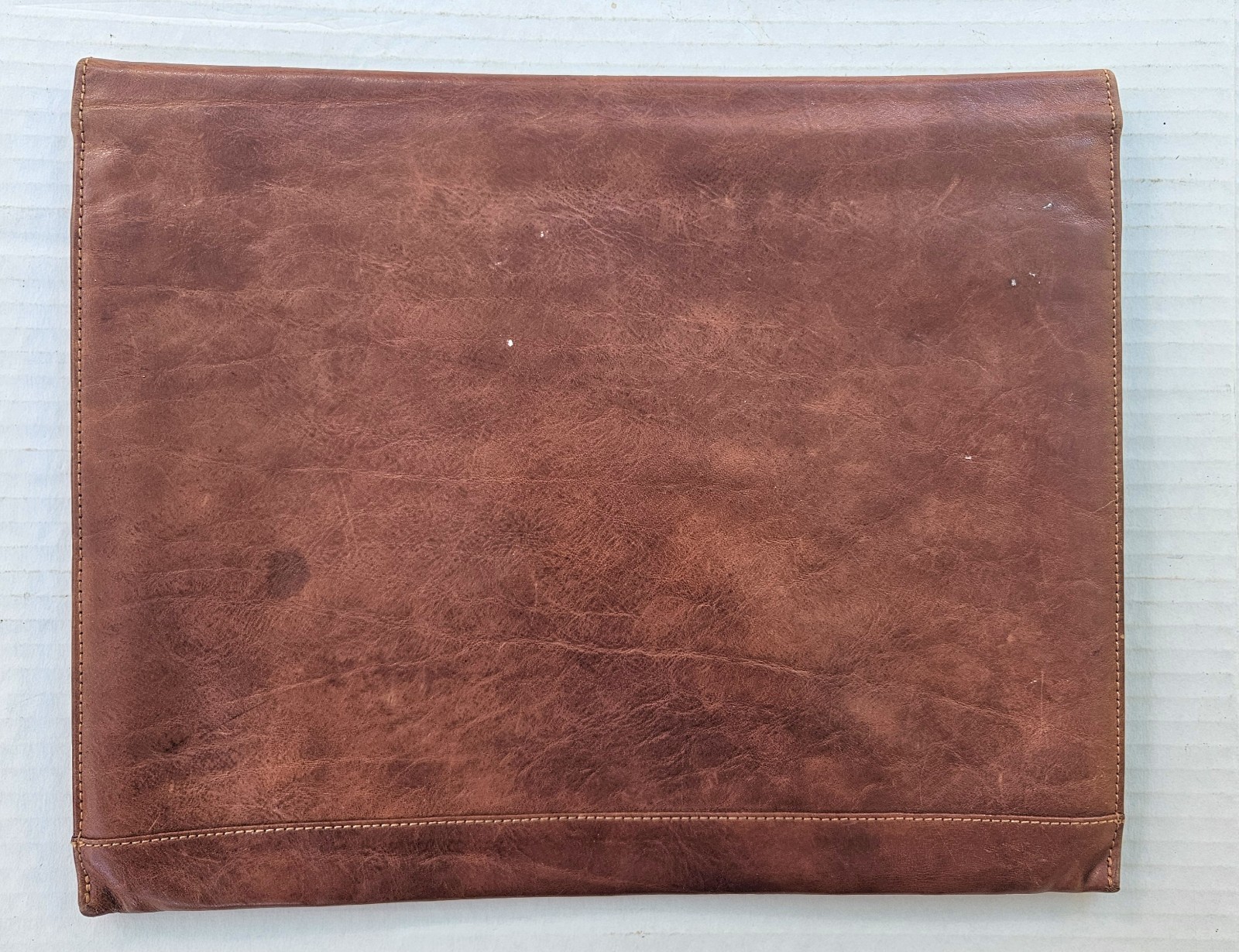 Vintage Gut Style Germany Full Leather Portfolio Briefcase Attache Brown Case