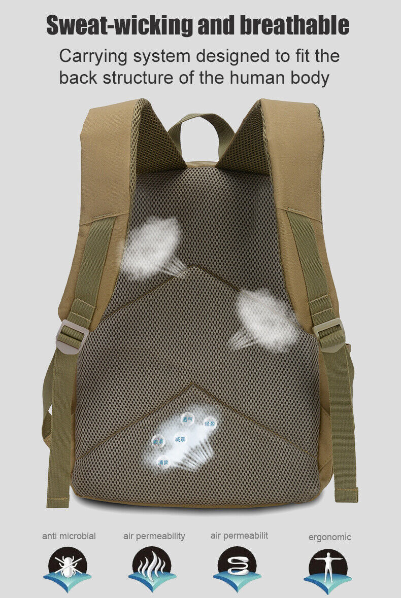 20L Military Tactical Backpack for Army Men 3Days Assault Pack Small Bug Out Bag