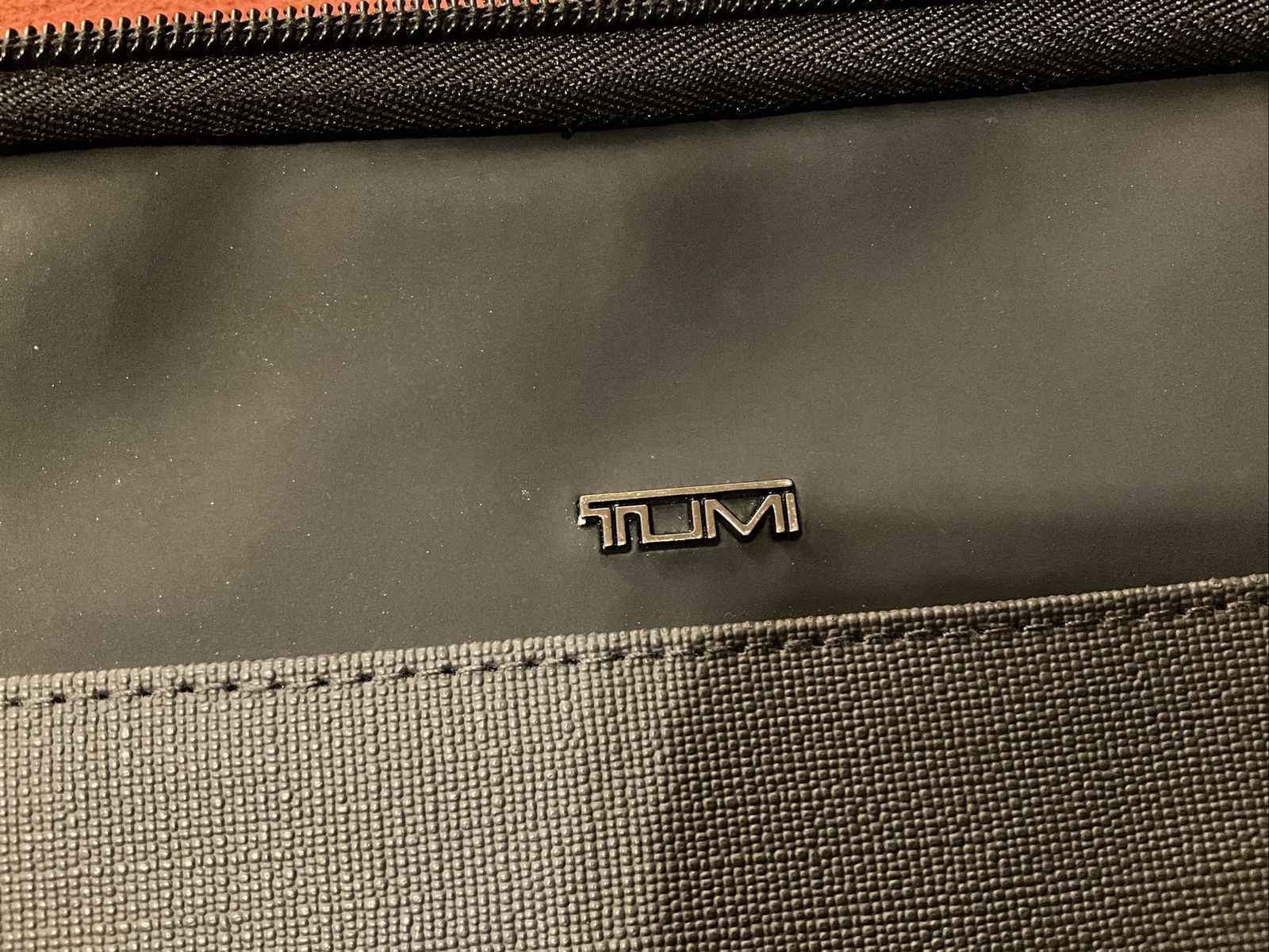 TUMI for Delta Bag Pouch Small Grey Zip Soft Sided Travel Case Toiletry Cosmetic
