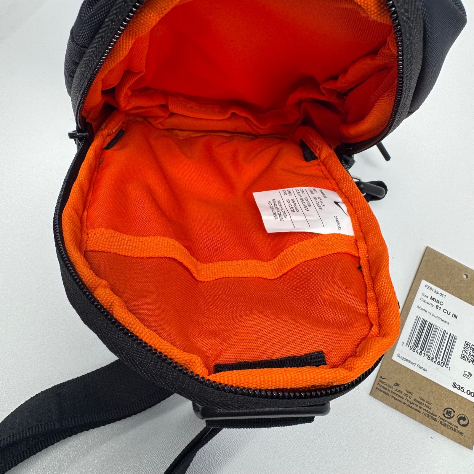 Nike Sportswear Commute Crossbody Sling Bag Black FZ6133-011 1L Casual Bag