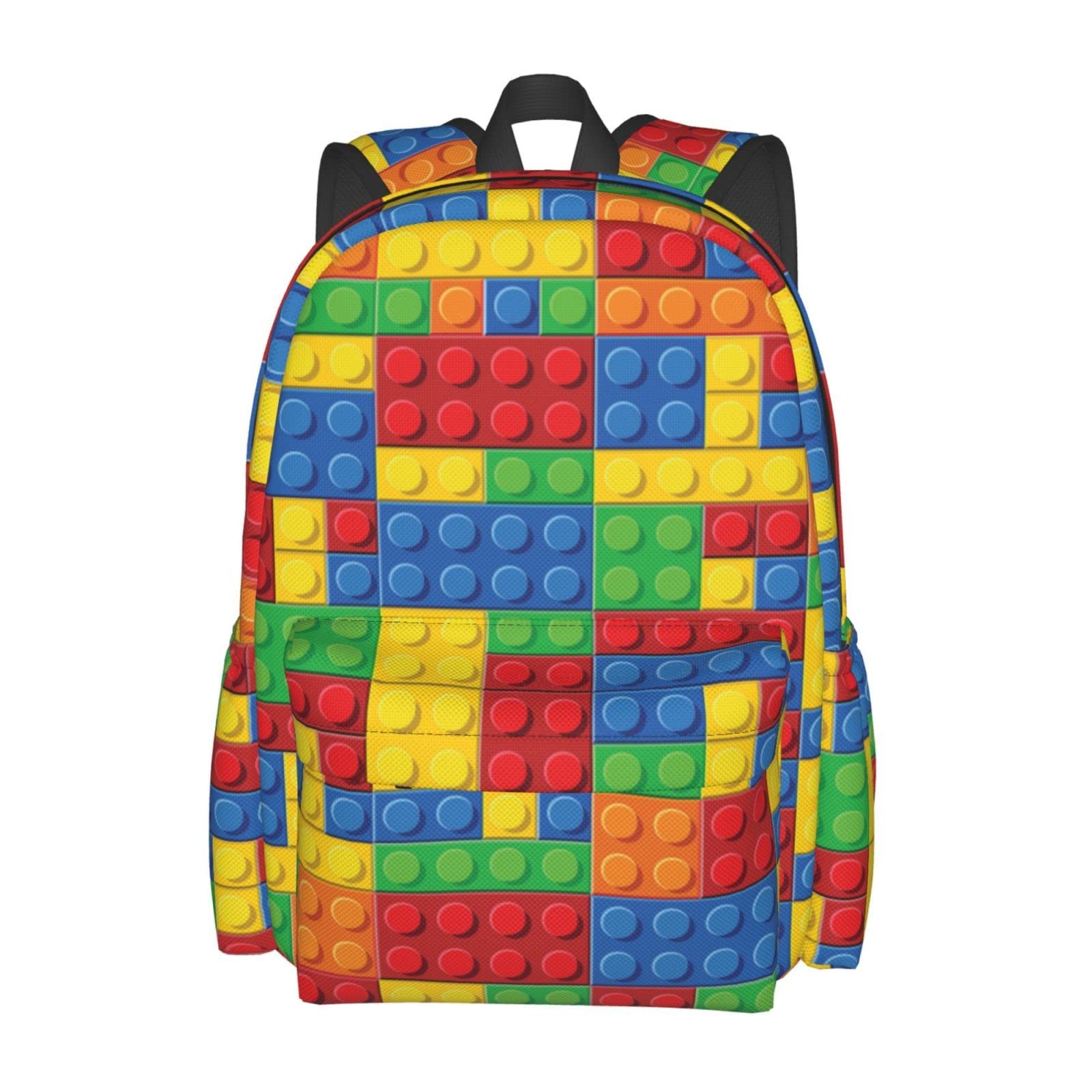 Daily Backpack Colorful Bricks Backpacks Travel Laptop Daypack 17 inch Bags f…