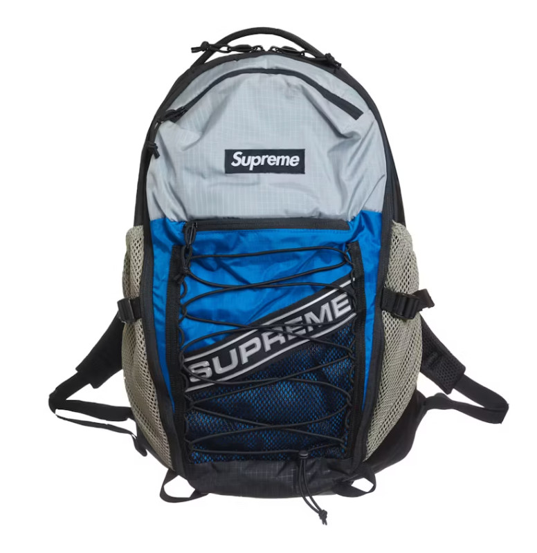 Brand New Authentic Supreme FW23 3D Logo Backpack Blue Box Logo