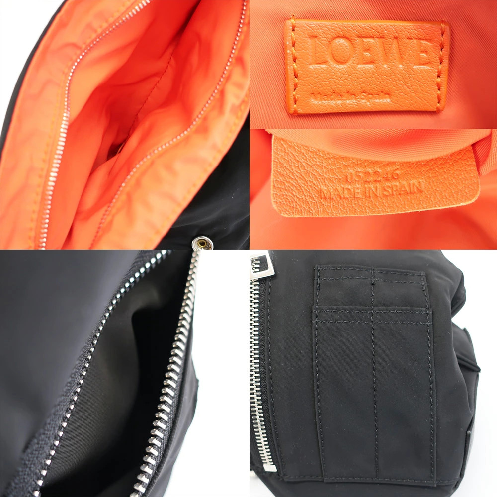 LOEWE ANTON SLING PUFFER Shoulder Bag Black SV Crossbody