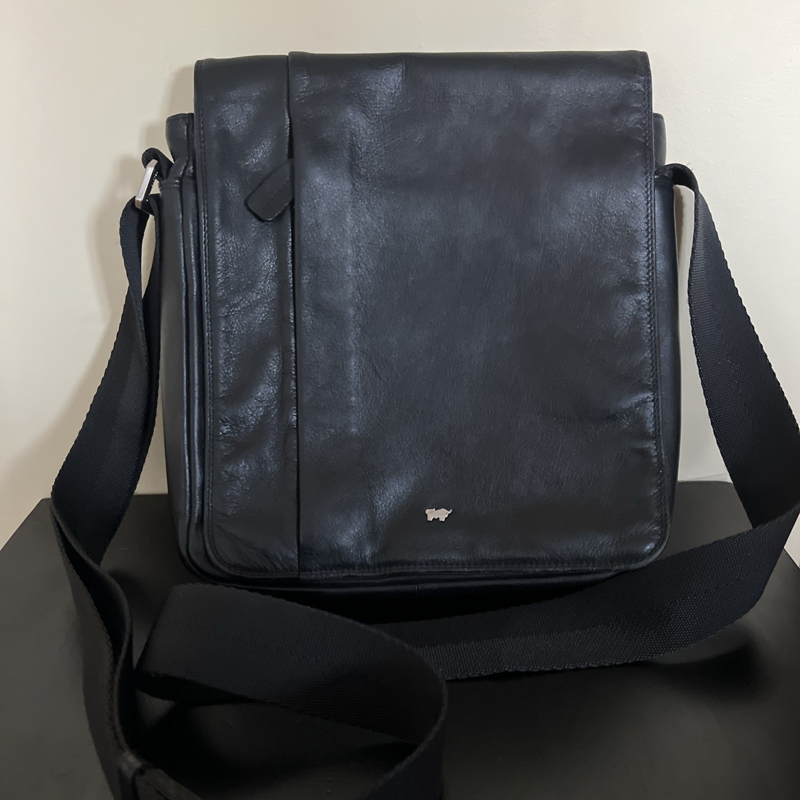 Braun Buffel Golf Germany Mens Crossbody Leather Shoulder Bag Adjustable Strap