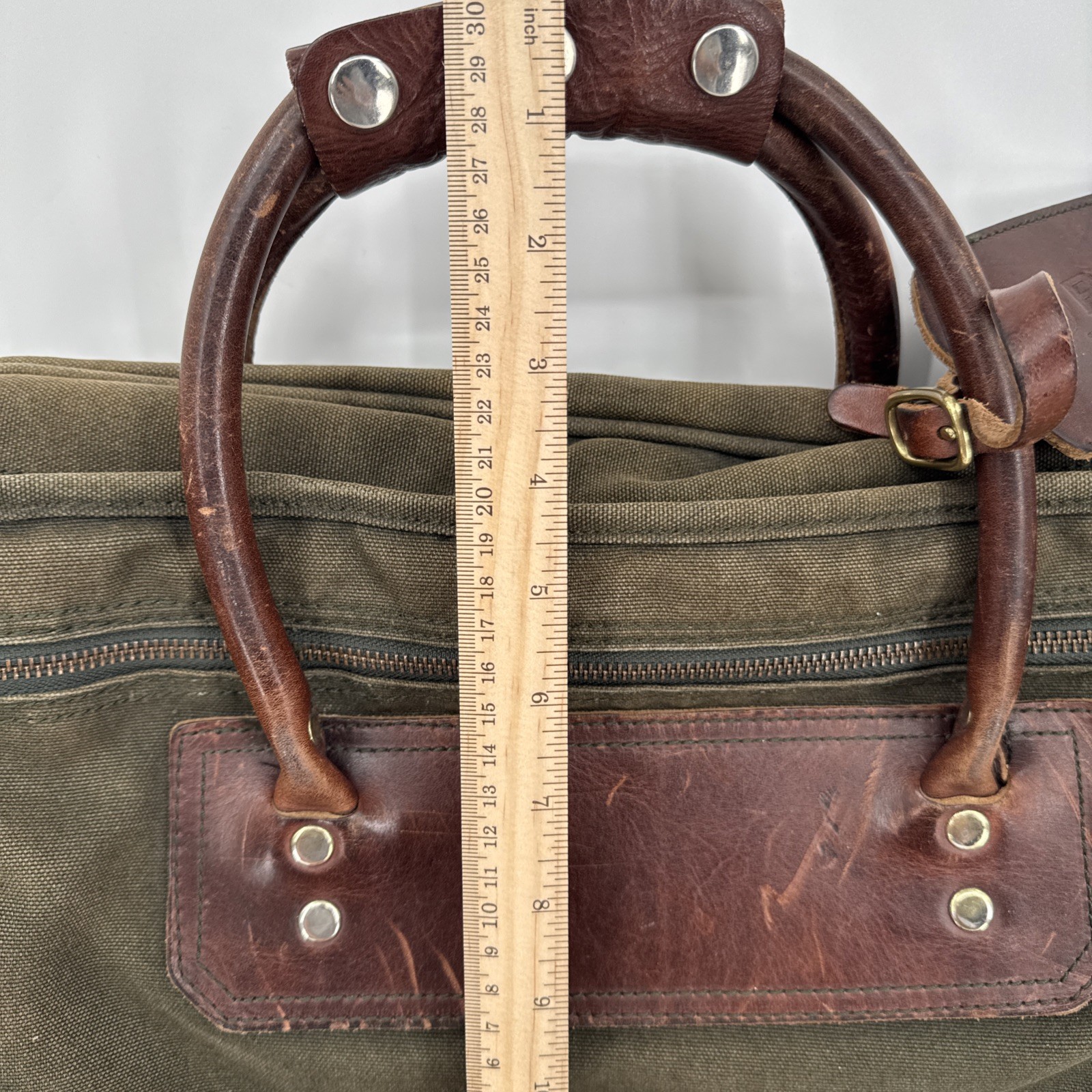 Vintage Orvis Battenkill Canvas Briefcase Messenger Bag With Strap Grunge