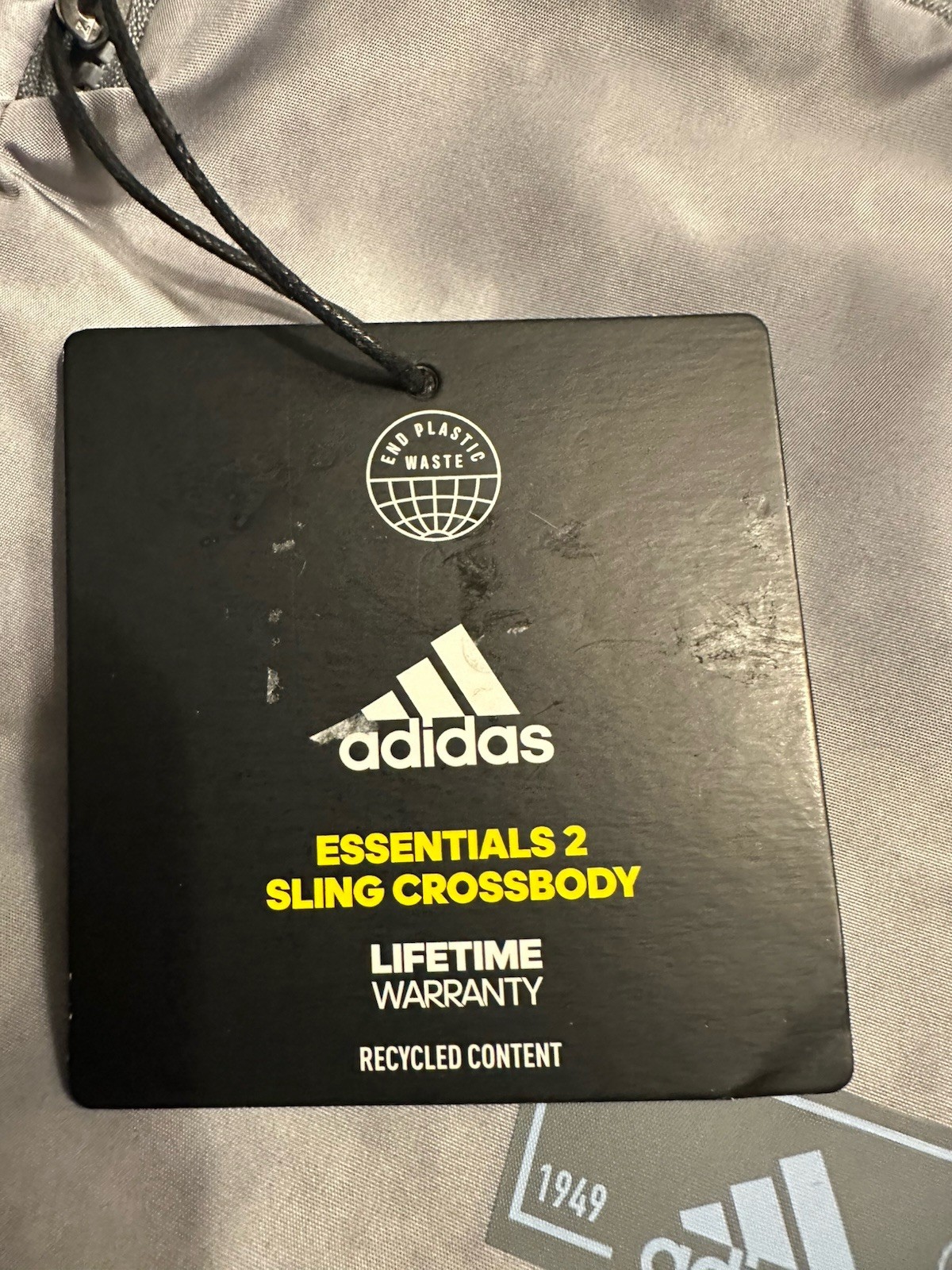 Adidas Unisex Essentials 2 Sling Crossbody Bag In Stone Wash Grey Blue Dawn