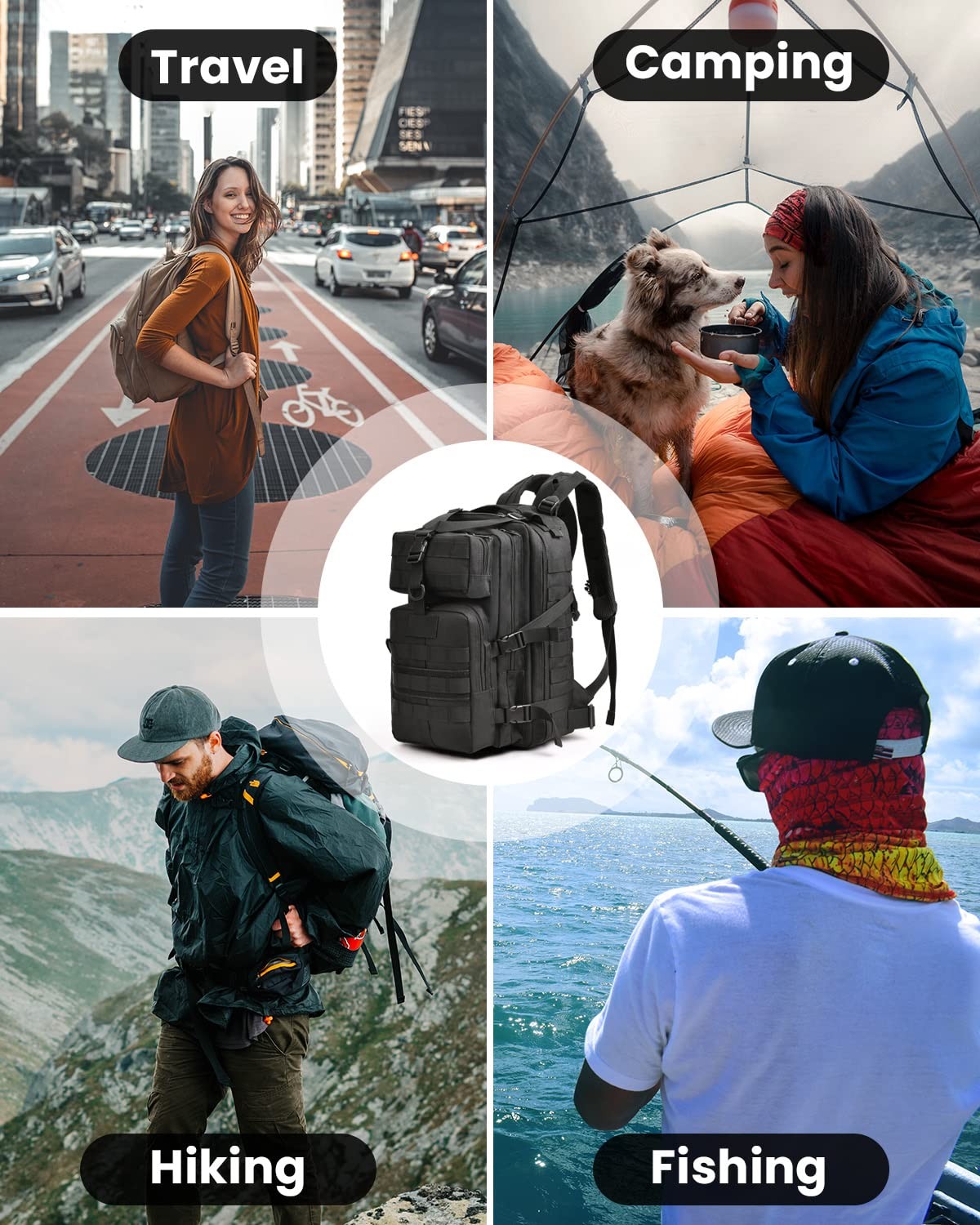 Multi-Purpose Military Tactical Backpack for Hiking, Everyday Use, Emergency …