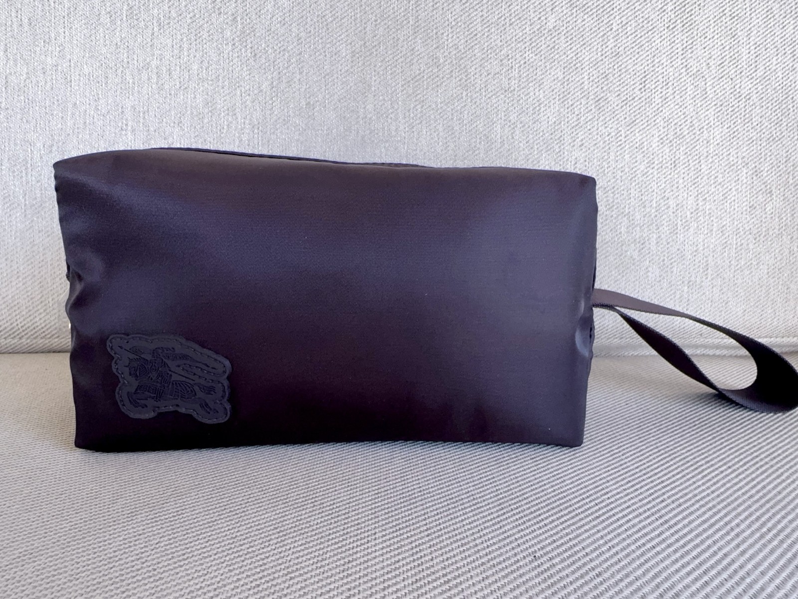 Burberry GWP Men’s Double Zip Toiletry Bag Large Travel Cosmetic Pouch Dark Brow